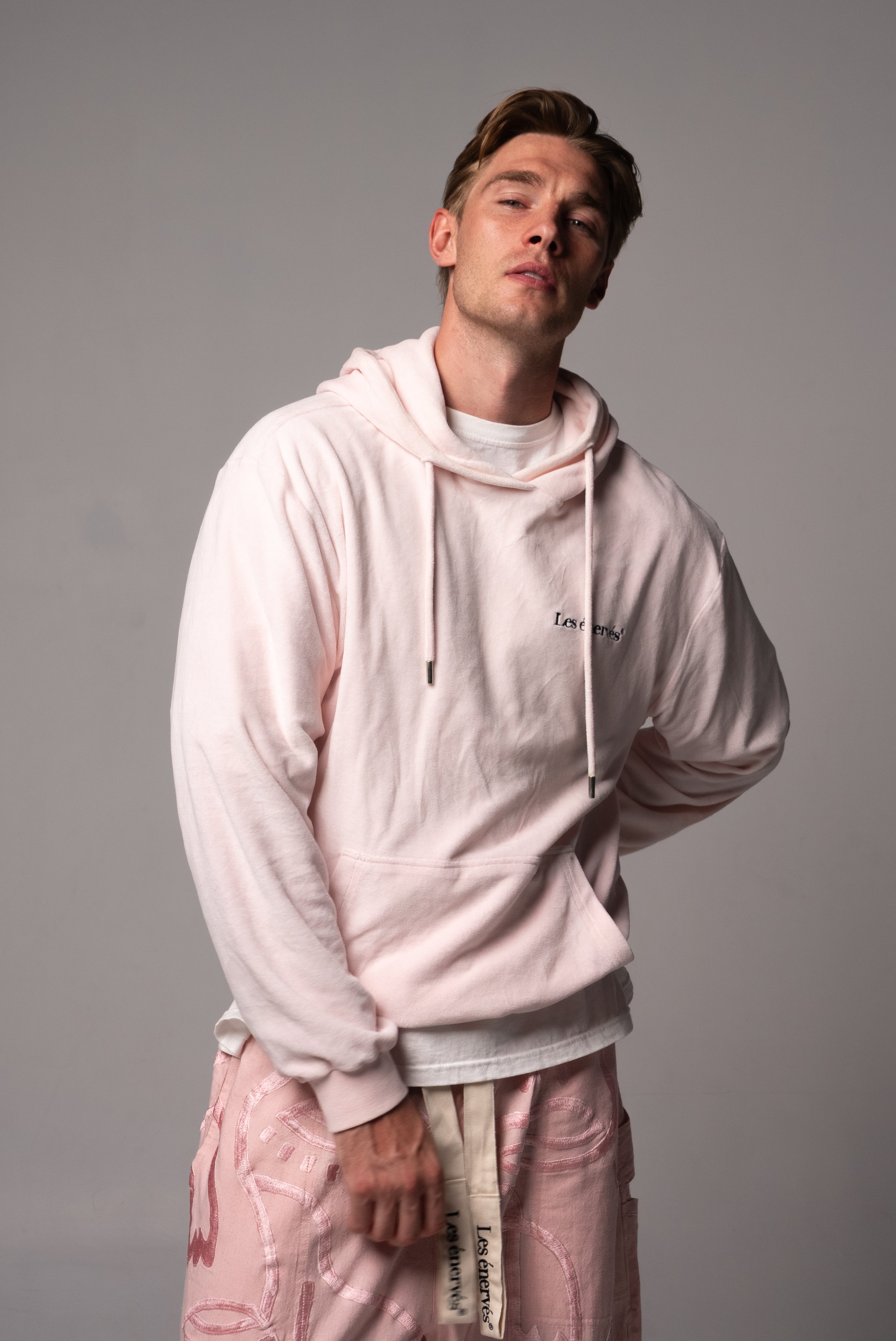 Hoodie Les Énervés Sage Pink - .MAISON LES ÉNERVÉS | Prêt - à - porter | Official online store