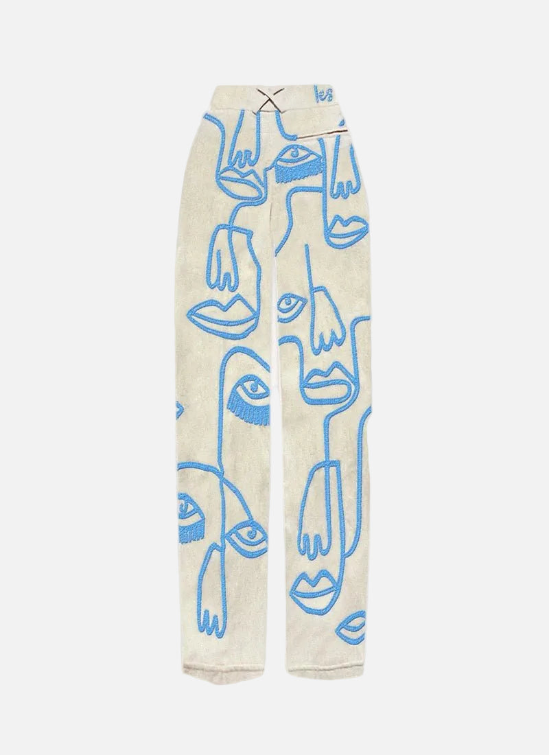 Pants Siam - Ivory Blue - .MAISON LES ÉNERVÉS | Prêt - à - porter | Official online store