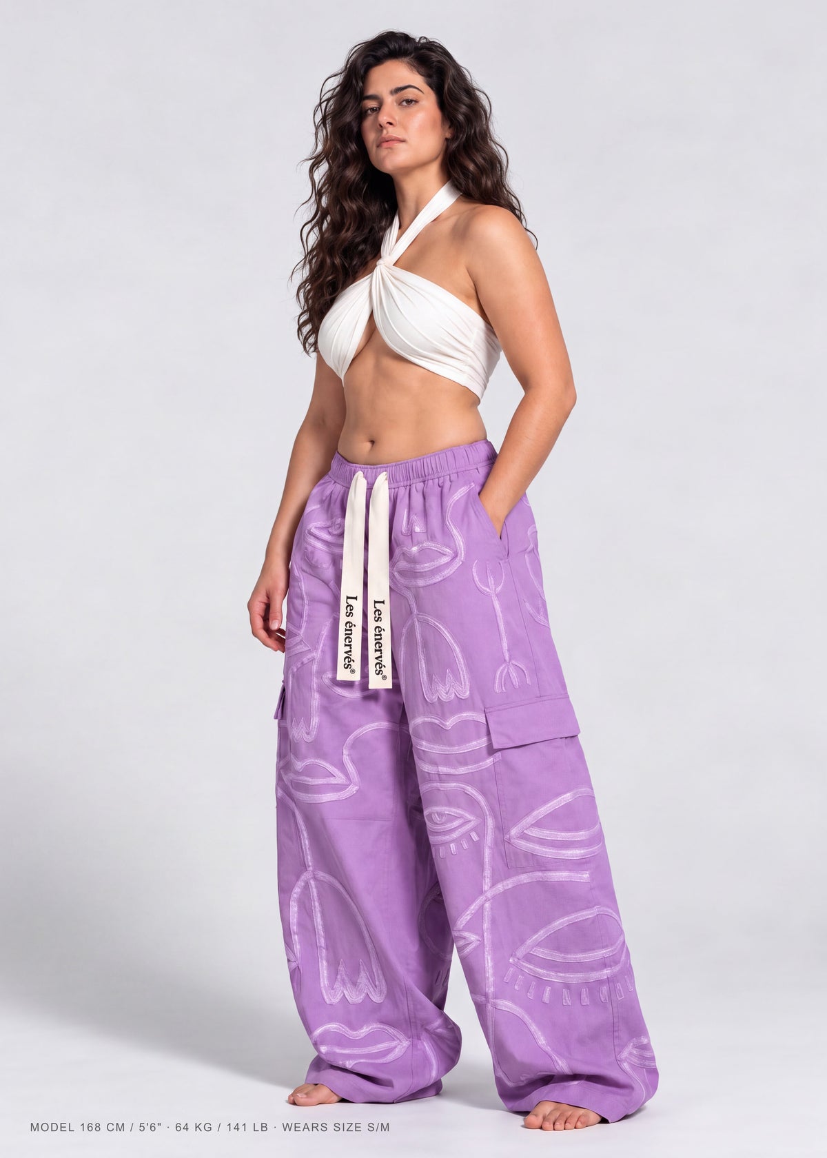 Siam Oversize Mid Rise Purple Tone on Tone - Women - MAISON LES ÉNERVÉS