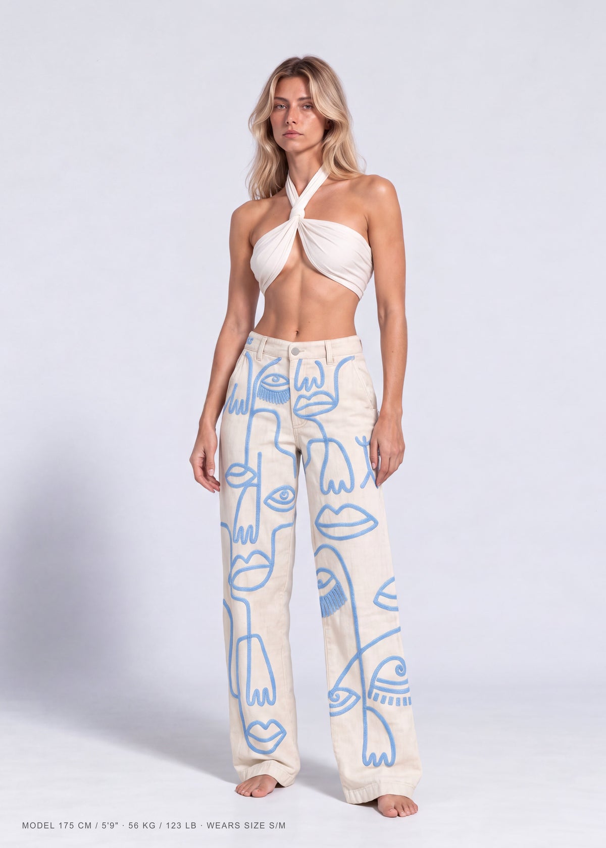 Siam Straight Ivory Blue - Women - MAISON LES ÉNERVÉS