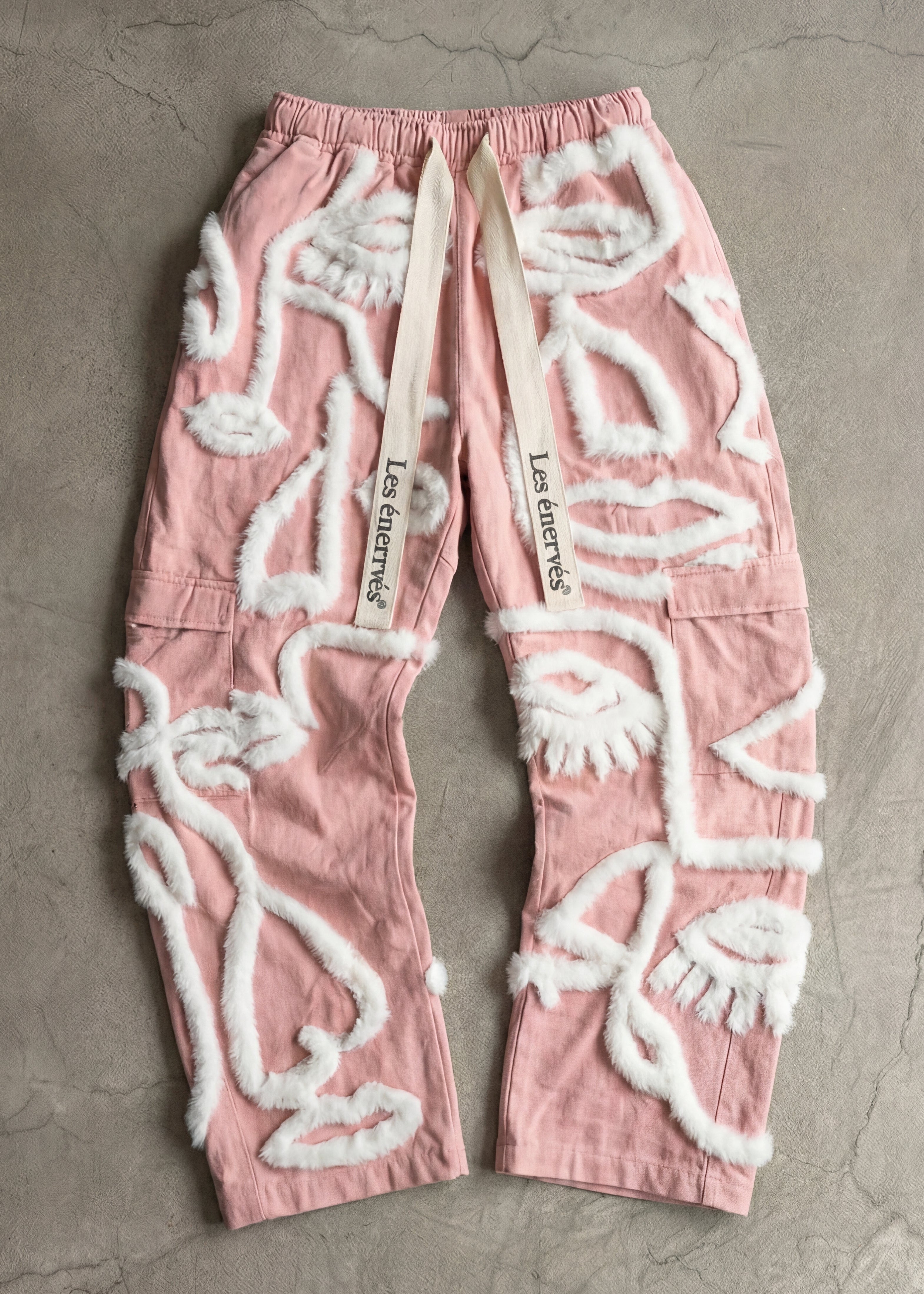 Siam Very Baggy Fur Pants Women - Rose - .MAISON LES ÉNERVÉS | Prêt - à - porter | Official online store