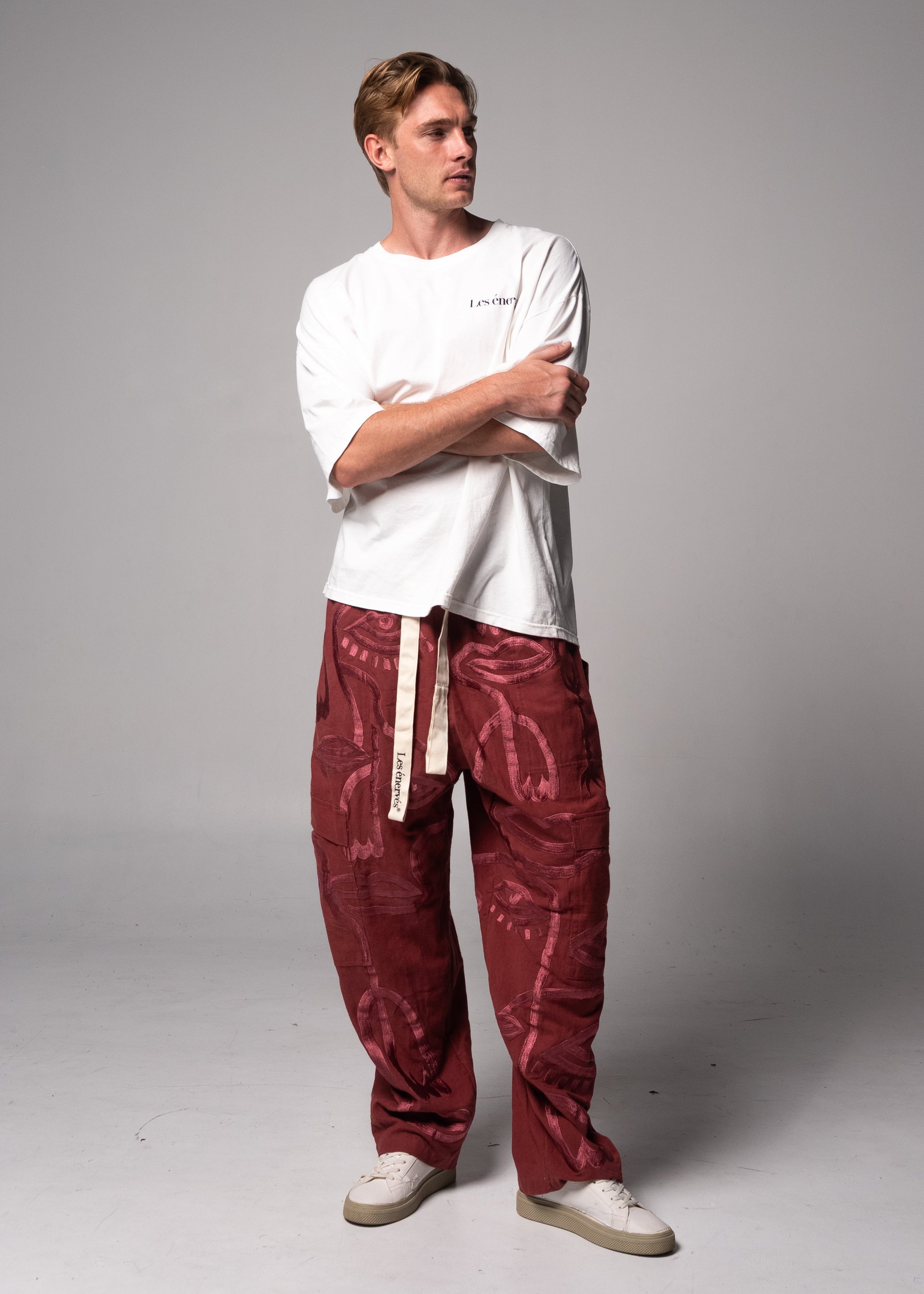 Siam Very Baggy Pants Unisex - Burgundy - .MAISON LES ÉNERVÉS | Prêt - à - porter | Official online store