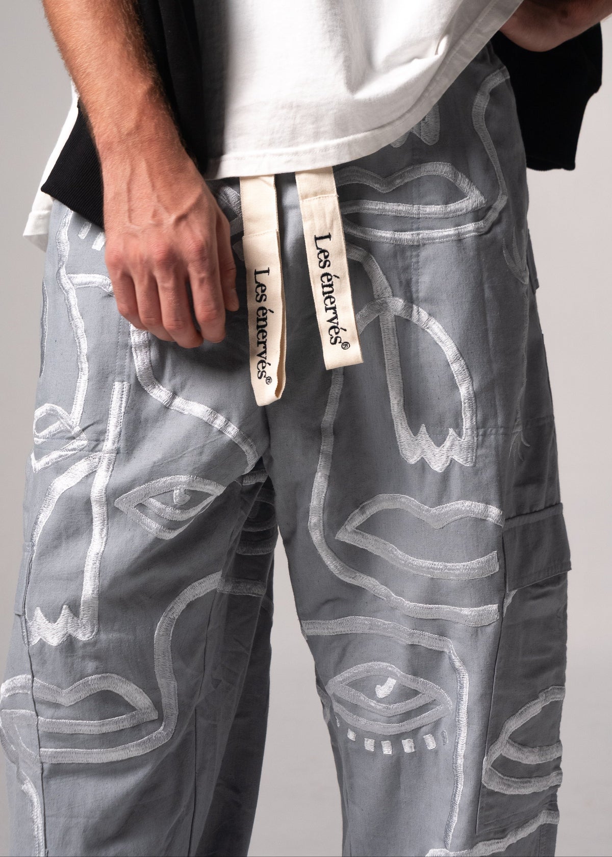 Siam Very Baggy Pants Unisex - Grey - .MAISON LES ÉNERVÉS | Prêt - à - porter | Official online store