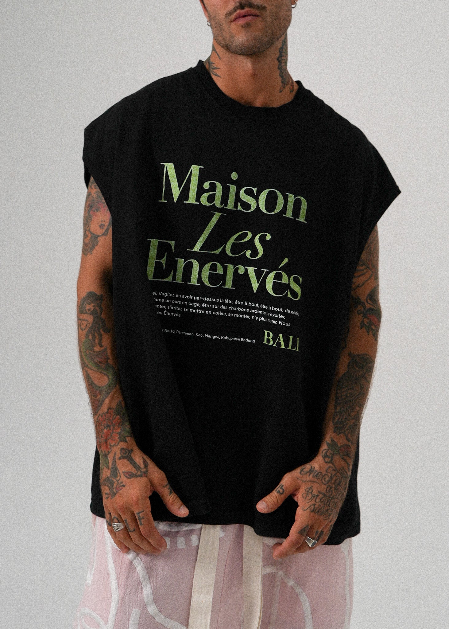 Sleeveless Tee - .MAISON LES ÉNERVÉS | Prêt - à - porter | Official online store