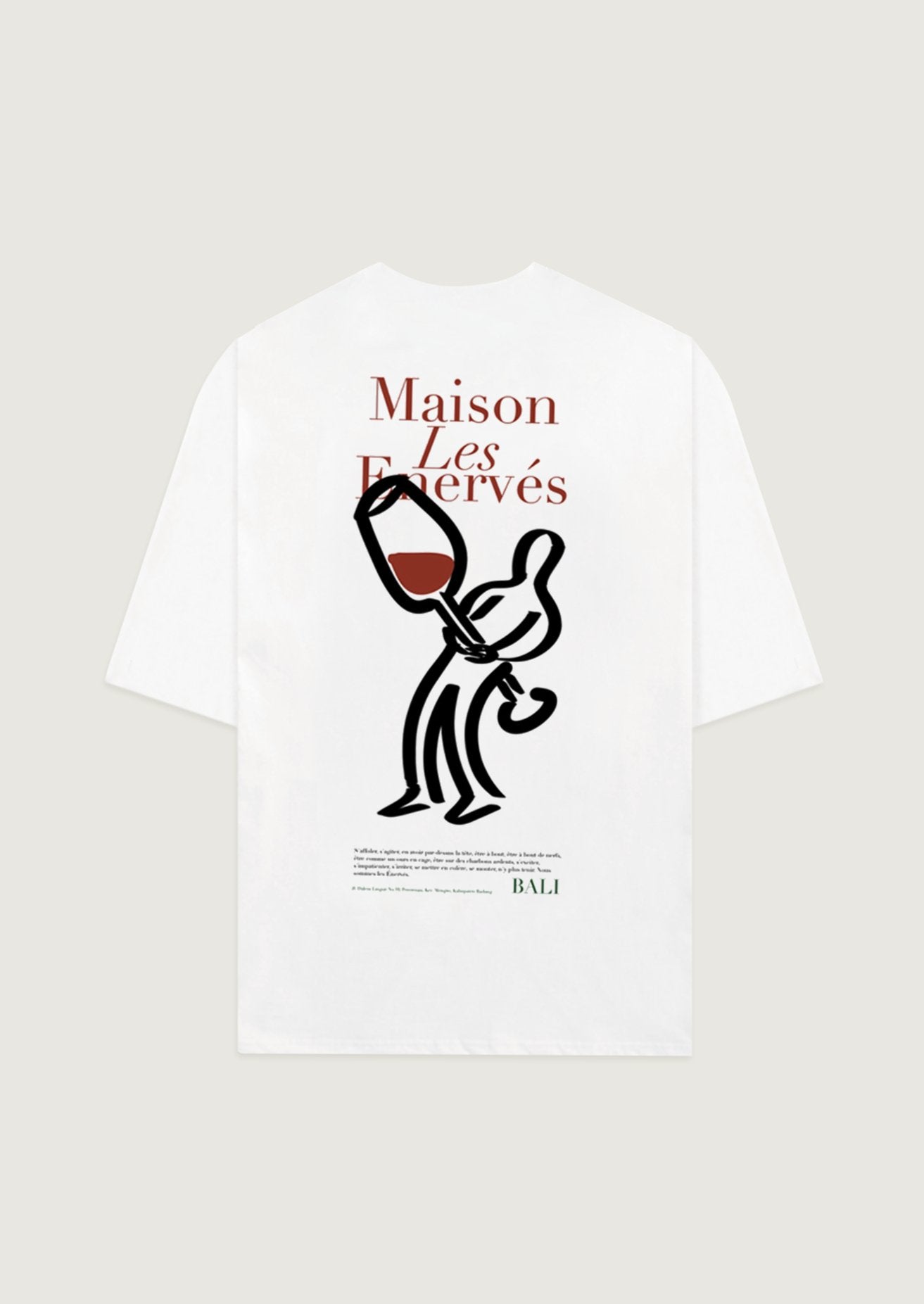T - shirt Wine - .MAISON LES ÉNERVÉS | Prêt - à - porter | Official online store