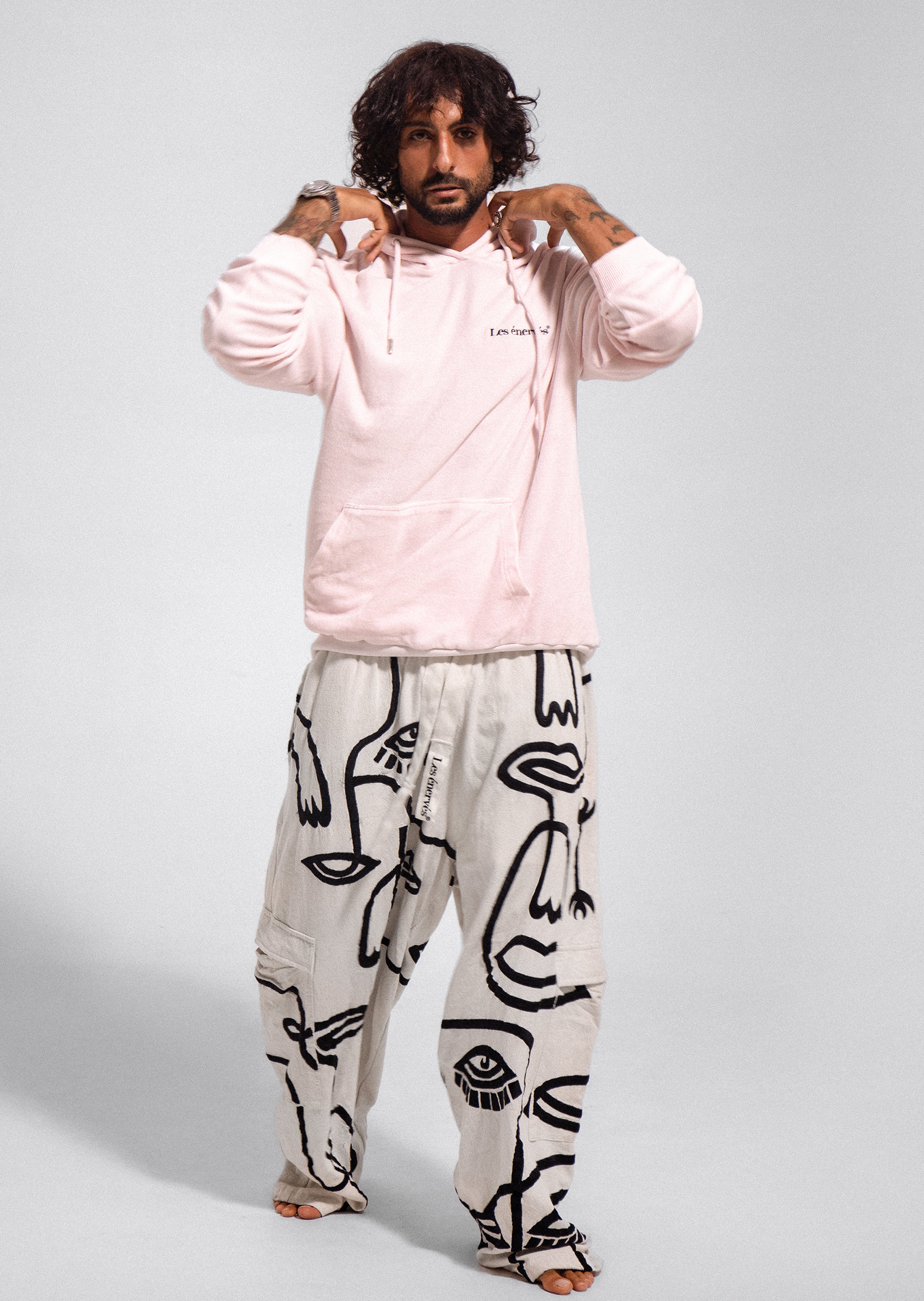 Hoodie Les Énervés Sage Pink - .MAISON LES ÉNERVÉS | Prêt - à - porter | Official online store