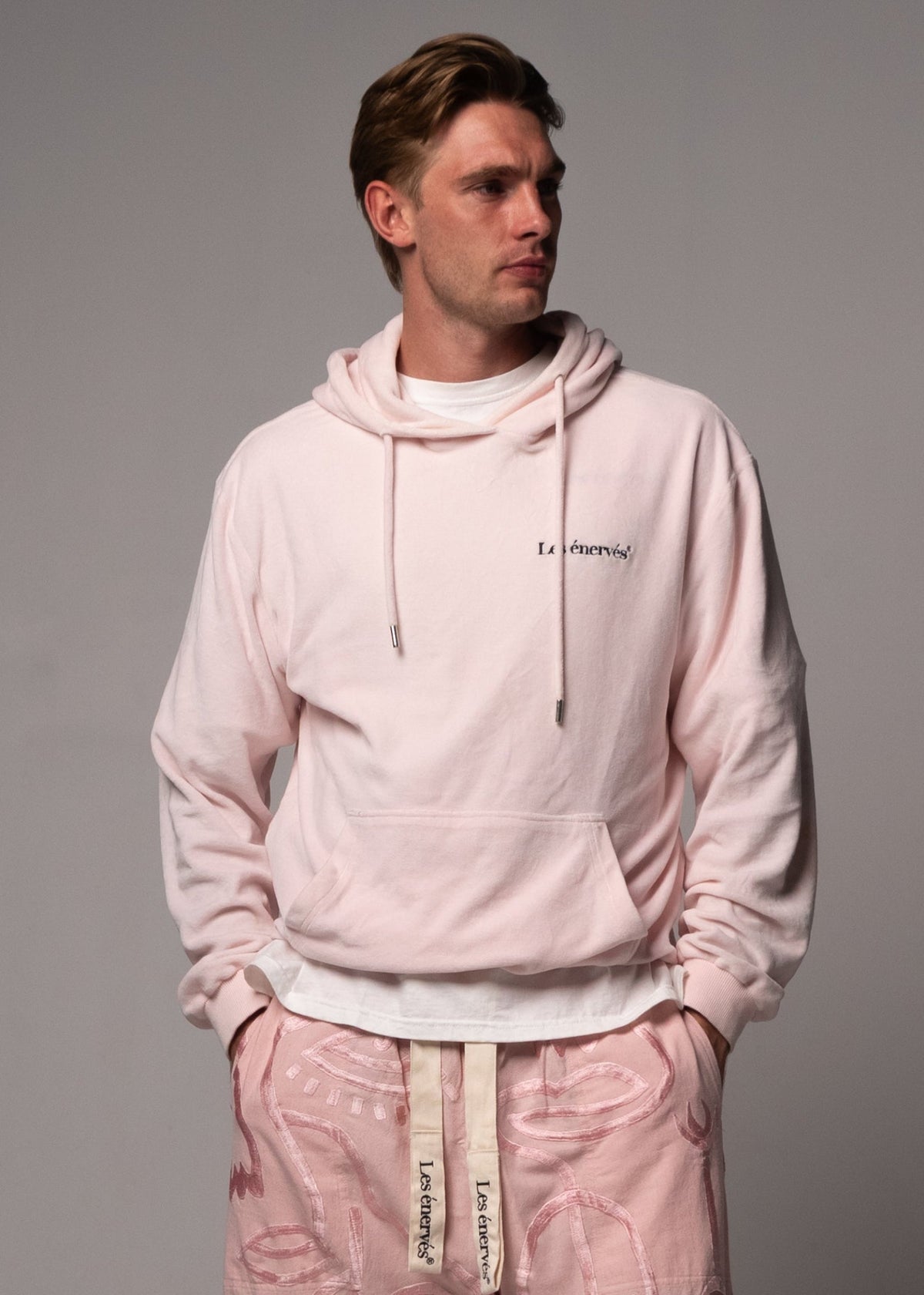 Hoodie Les Énervés Sage Pink - .MAISON LES ÉNERVÉS | Prêt - à - porter | Official online store