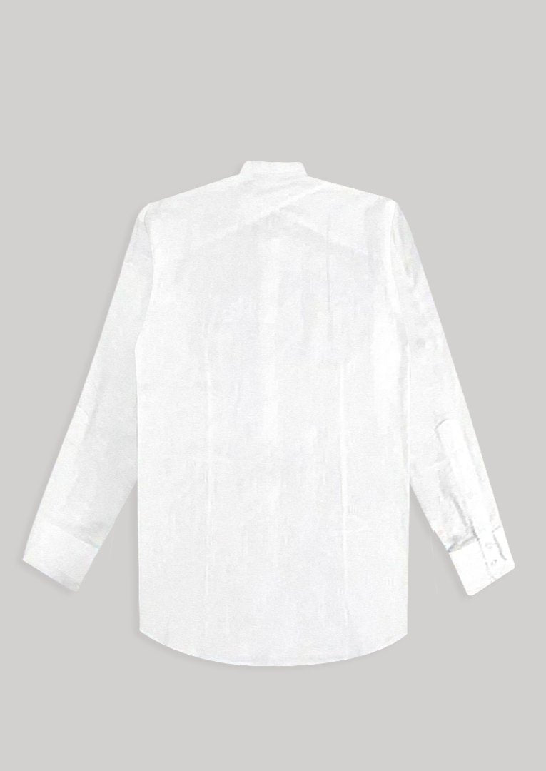 Linen and Cotton Nejjar Shirt - White Embroidery - .MAISON LES ÉNERVÉS | Prêt - à - porter | Official online store