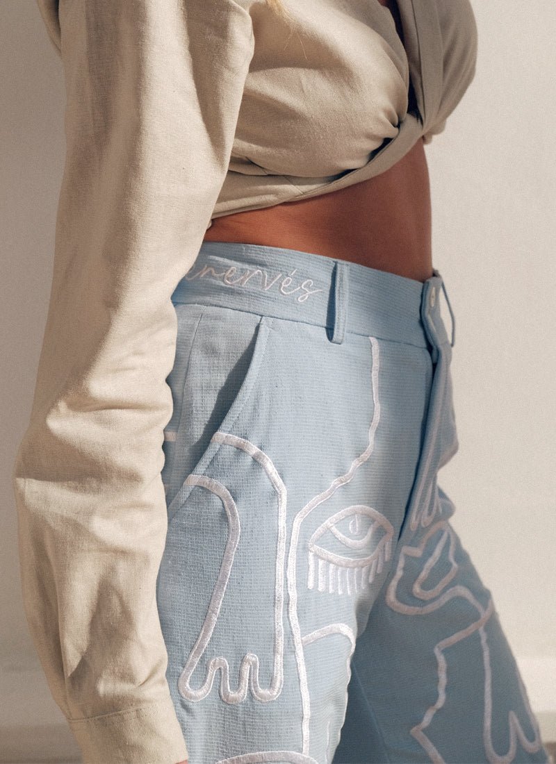 Pants Siam - Baby Blue - .MAISON LES ÉNERVÉS | Prêt - à - porter | Official online store