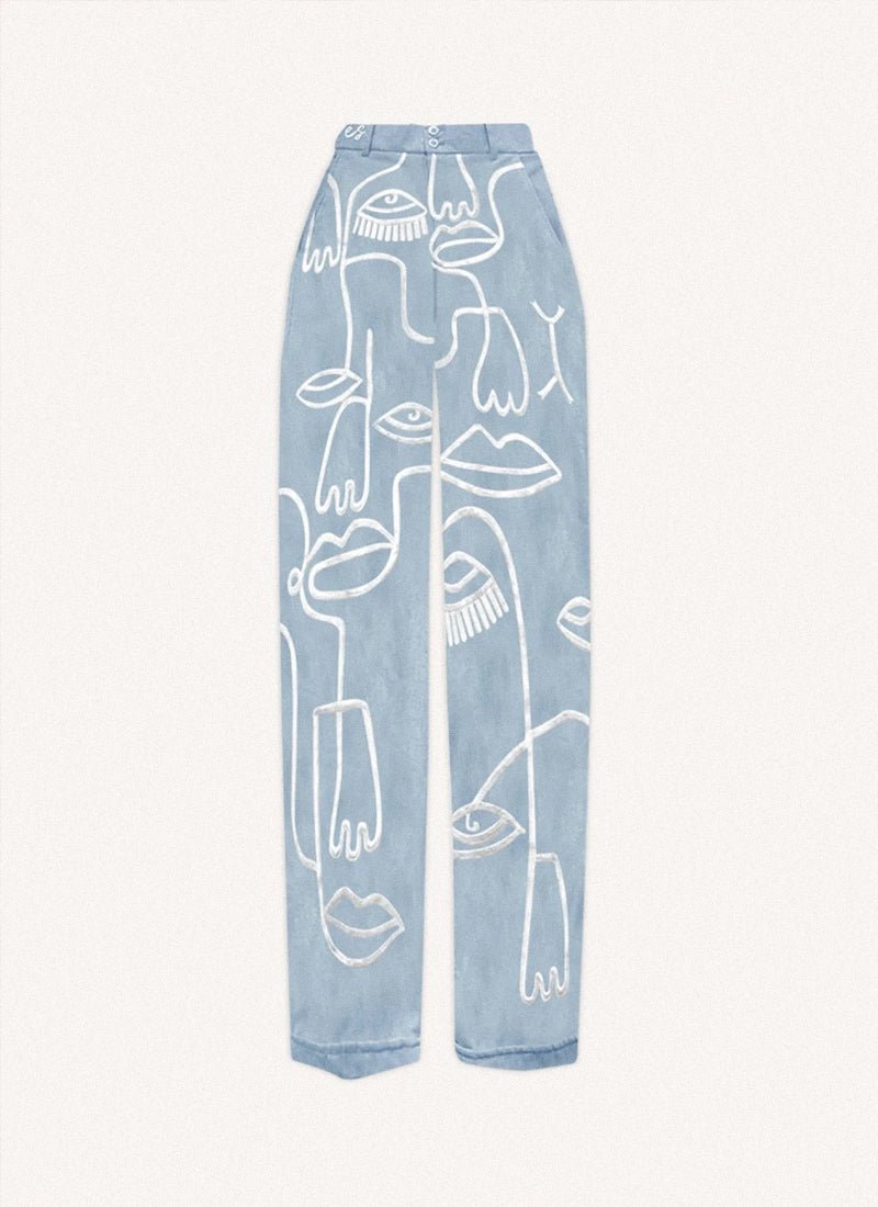 Pants Siam - Baby Blue - .MAISON LES ÉNERVÉS | Prêt - à - porter | Official online store