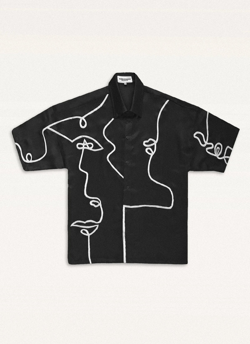 Richie Silk Shirt - Black - .MAISON LES ÉNERVÉS | Prêt - à - porter | Official online store