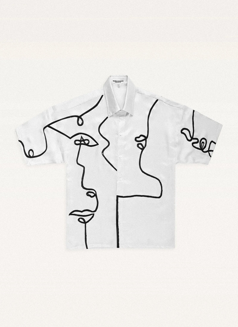 Richie Silk Shirt - White - .MAISON LES ÉNERVÉS | Prêt - à - porter | Official online store