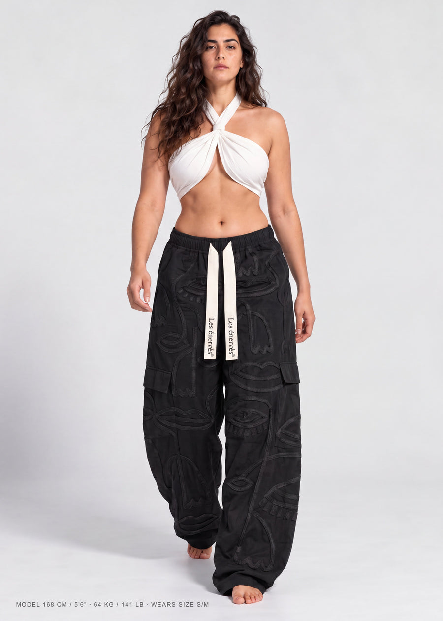 Siam Oversize Mid Rise Black Tone on Tone - Women
