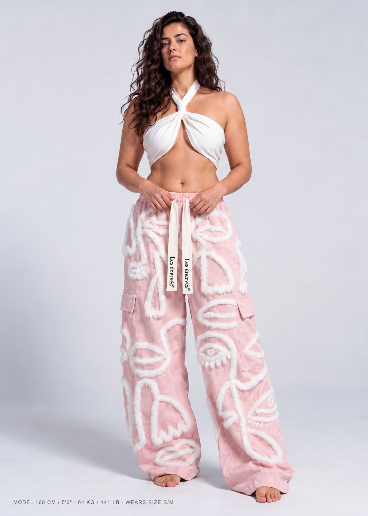 Siam Oversize Mid Rise Fur Rose - Women - MAISON LES ÉNERVÉS