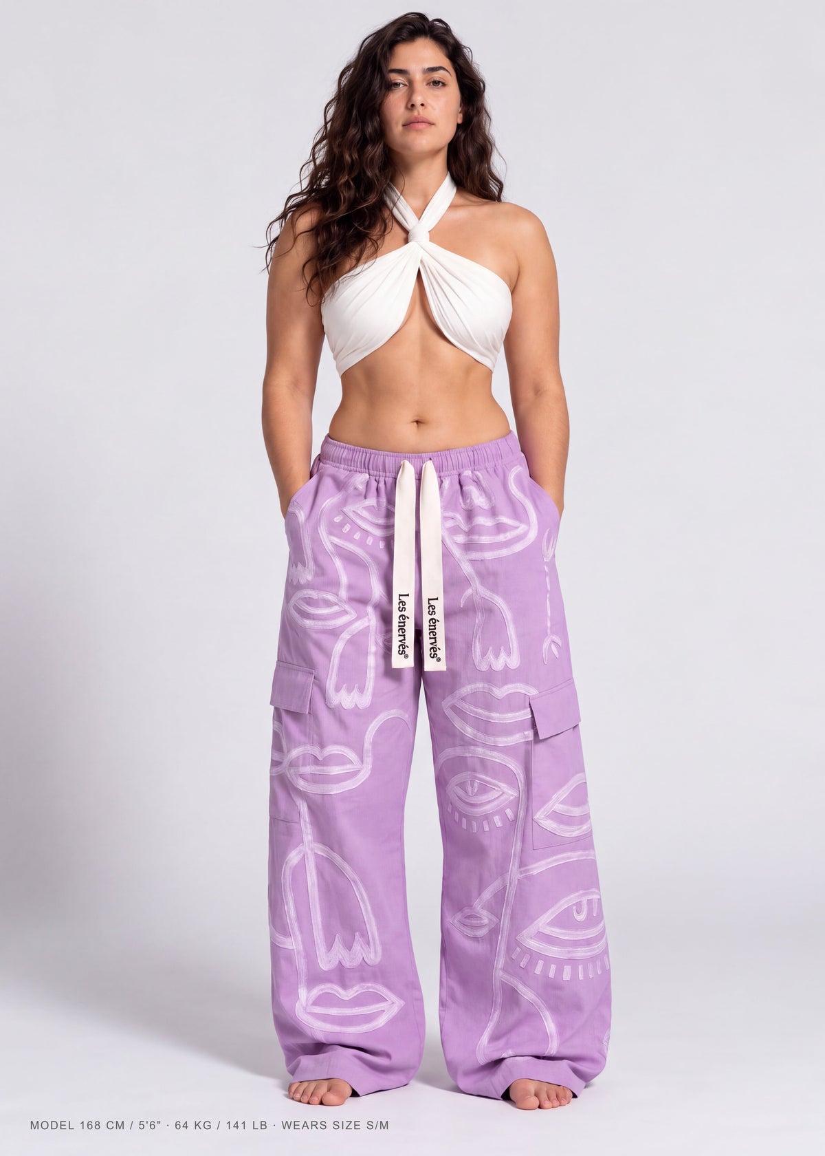 Siam Oversize Mid Rise Purple Tone on Tone - Women - MAISON LES ÉNERVÉS