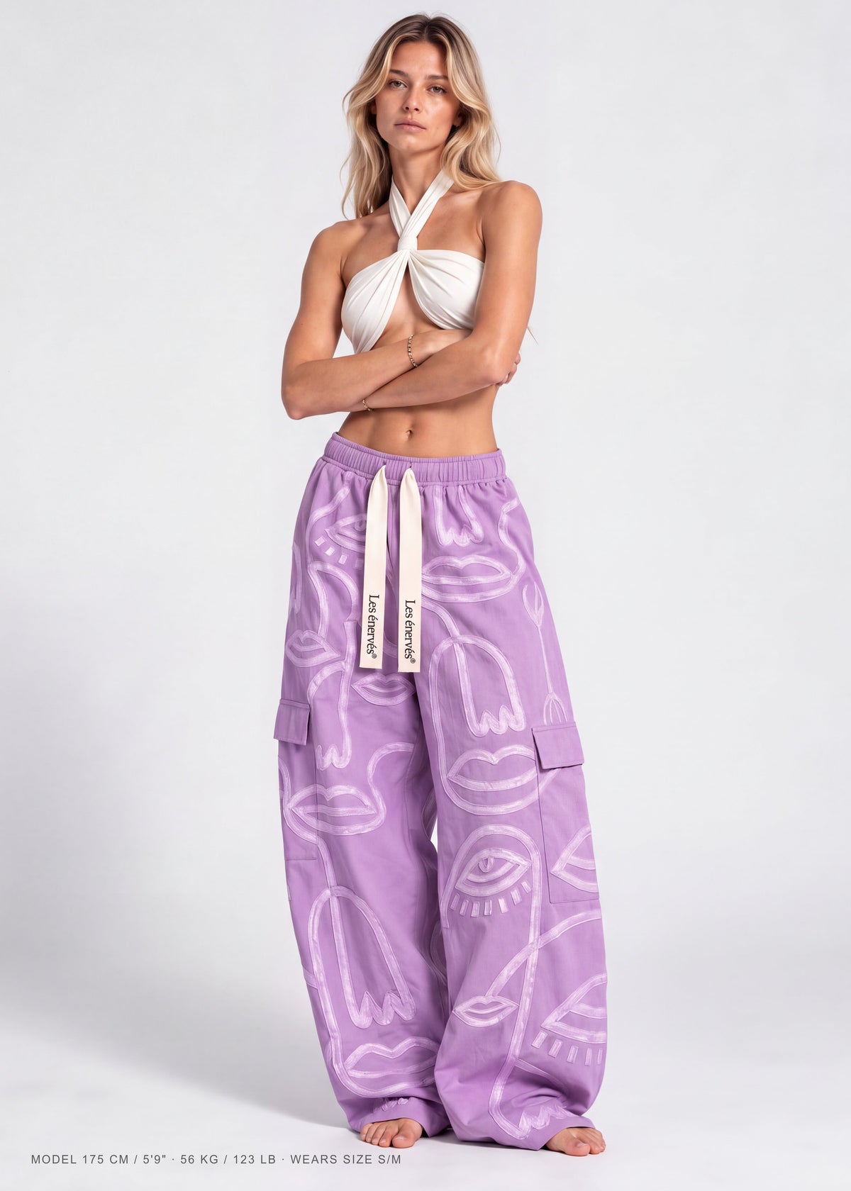 Siam Oversize Mid Rise Purple Tone on Tone - Women - MAISON LES ÉNERVÉS