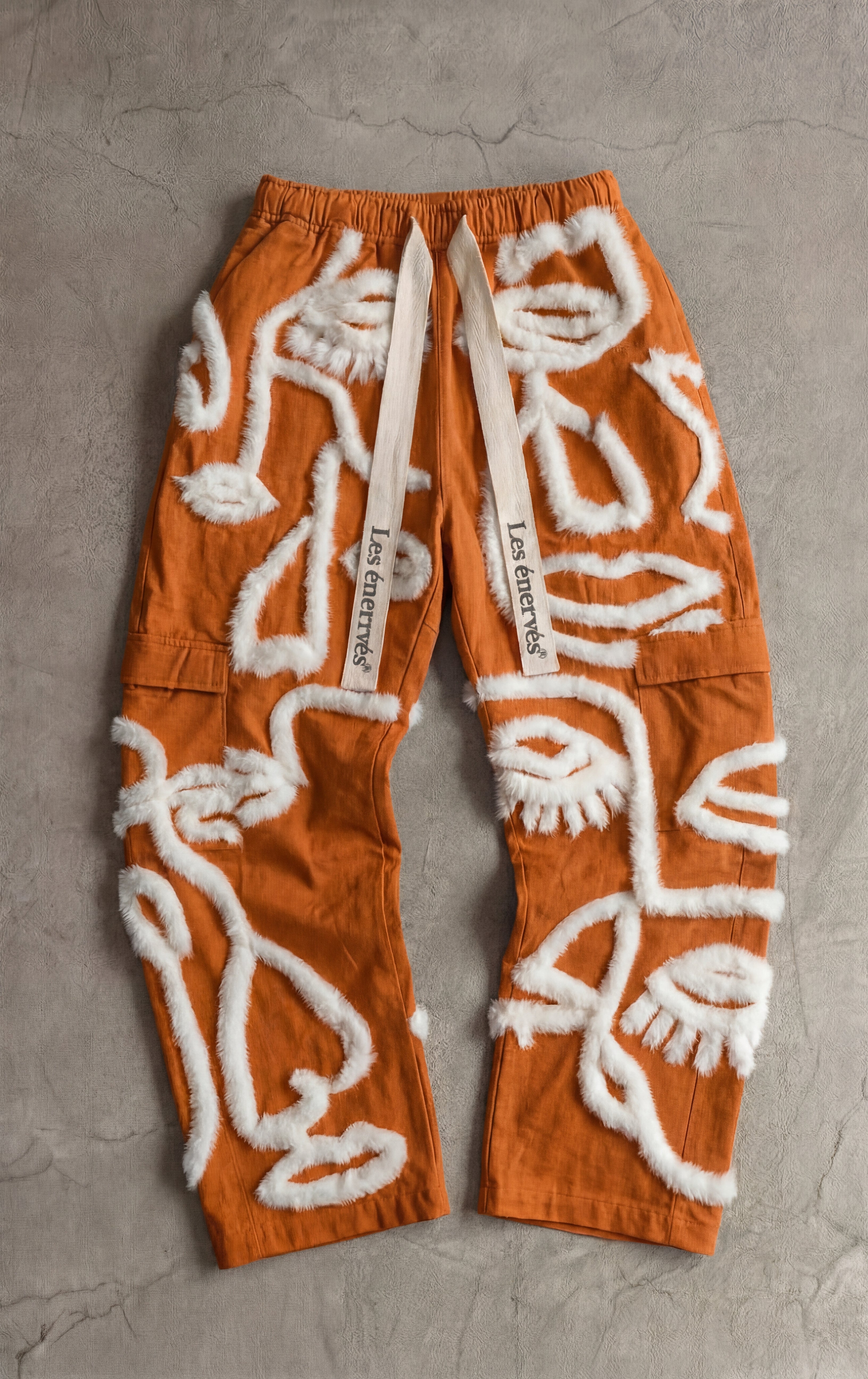 Siam Very Baggy Fur Pants Men - Volcano - .MAISON LES ÉNERVÉS | Prêt - à - porter | Official online store