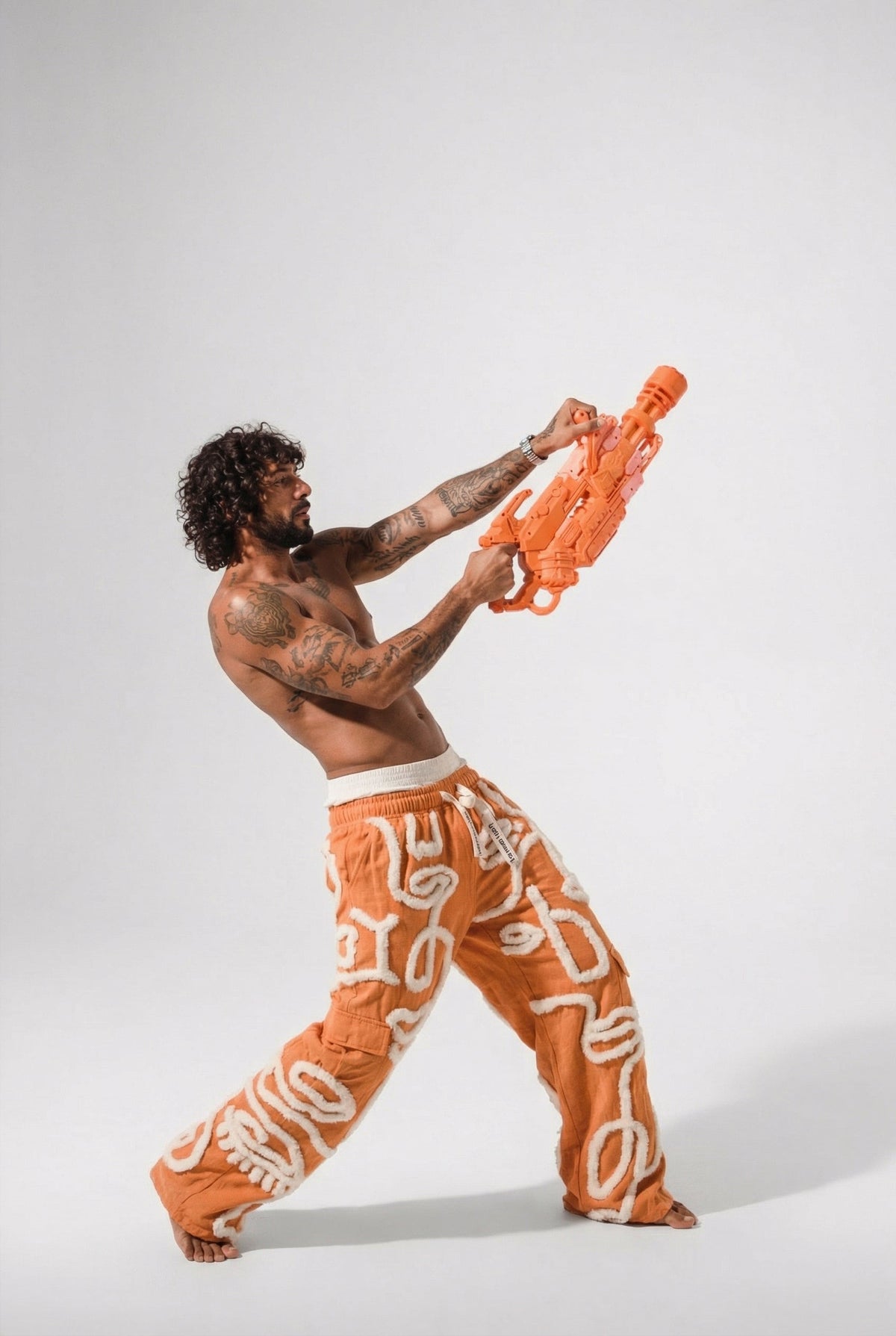 Siam Very Baggy Fur Pants Men - Volcano - .MAISON LES ÉNERVÉS | Prêt - à - porter | Official online store