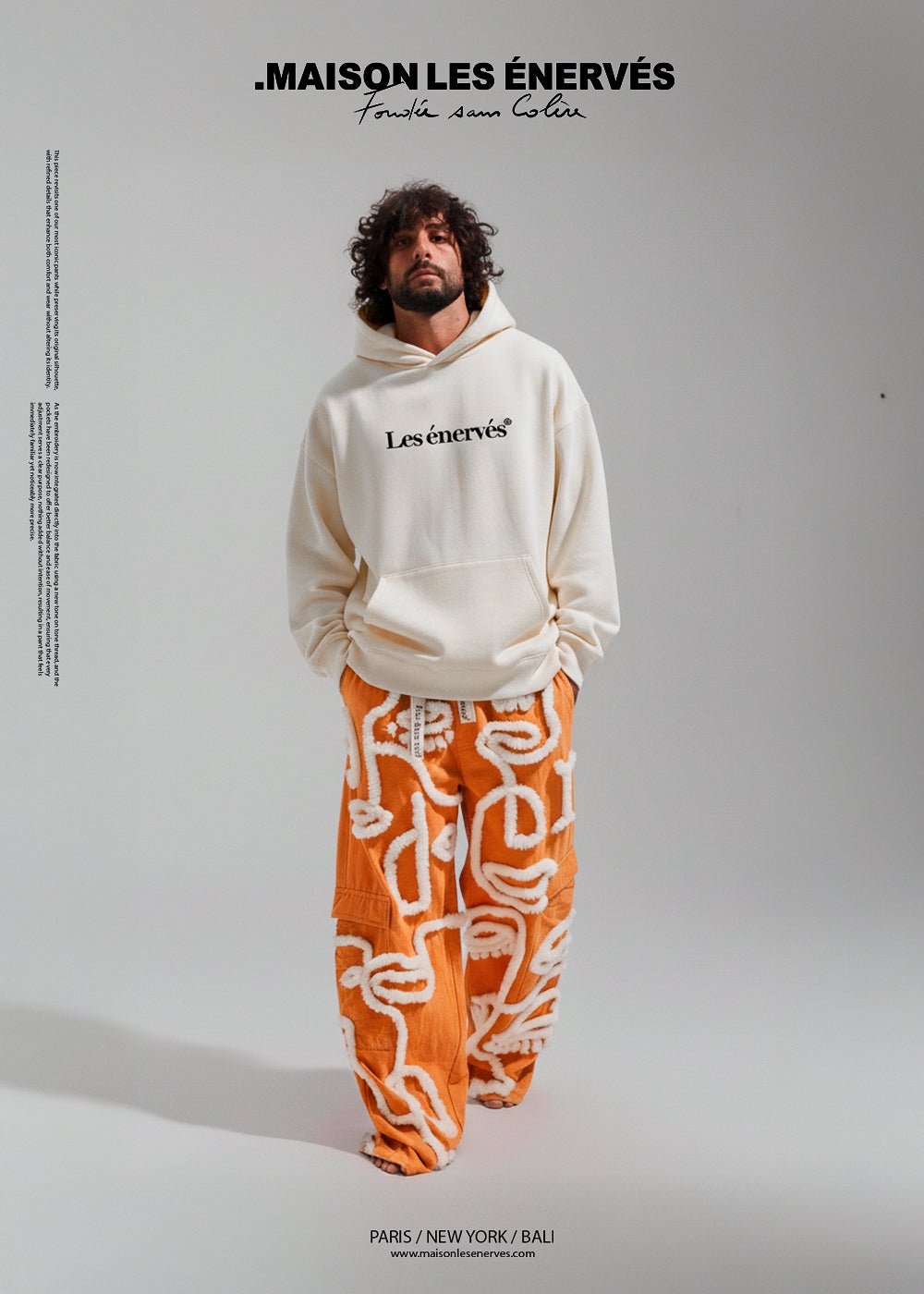Siam Very Baggy Fur Pants Men - Volcano - .MAISON LES ÉNERVÉS | Prêt - à - porter | Official online store