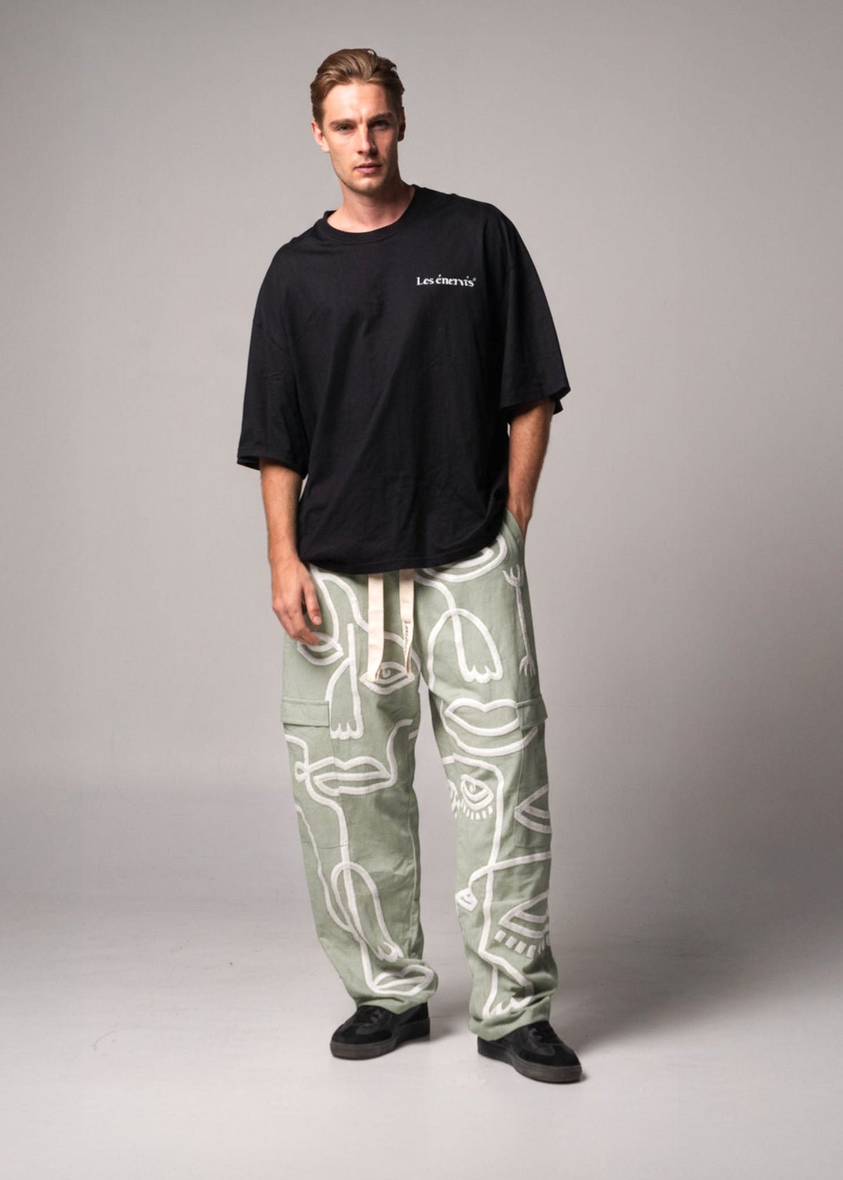 Siam Very Baggy Pants Men - Mint - .MAISON LES ÉNERVÉS | Prêt - à - porter | Official online store