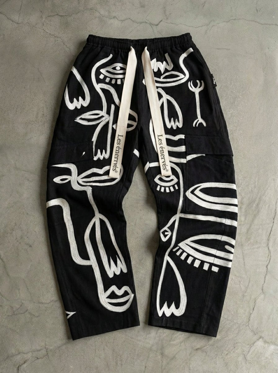 Siam Very Baggy Pants Men - Noir - .MAISON LES ÉNERVÉS | Prêt - à - porter | Official online store