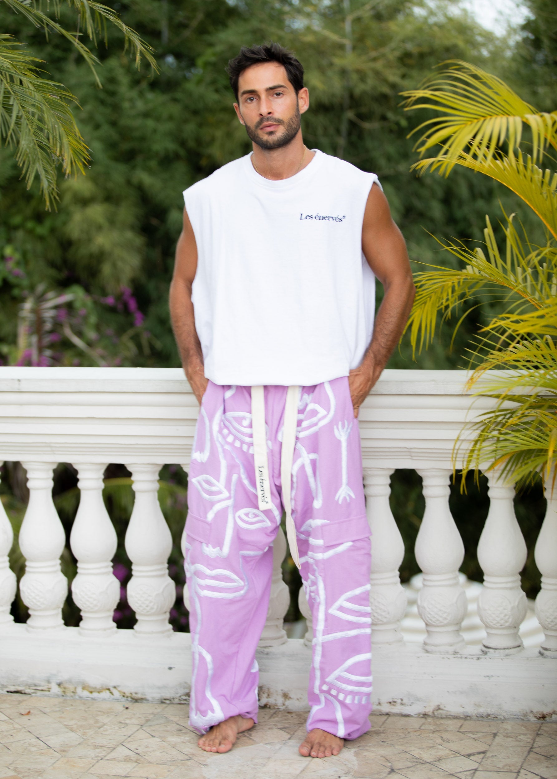 Siam Very Baggy Pants Men - Purple - .MAISON LES ÉNERVÉS | Prêt - à - porter | Official online store