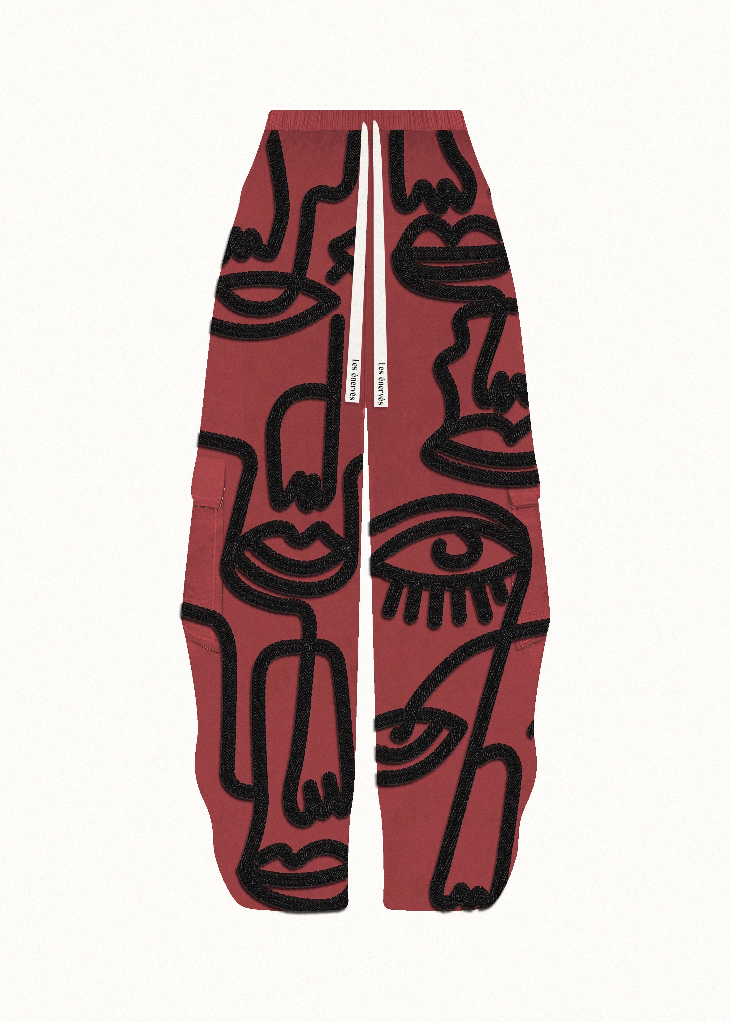 Siam Very Baggy Pants Men - Ruby - .MAISON LES ÉNERVÉS | Prêt - à - porter | Official online store