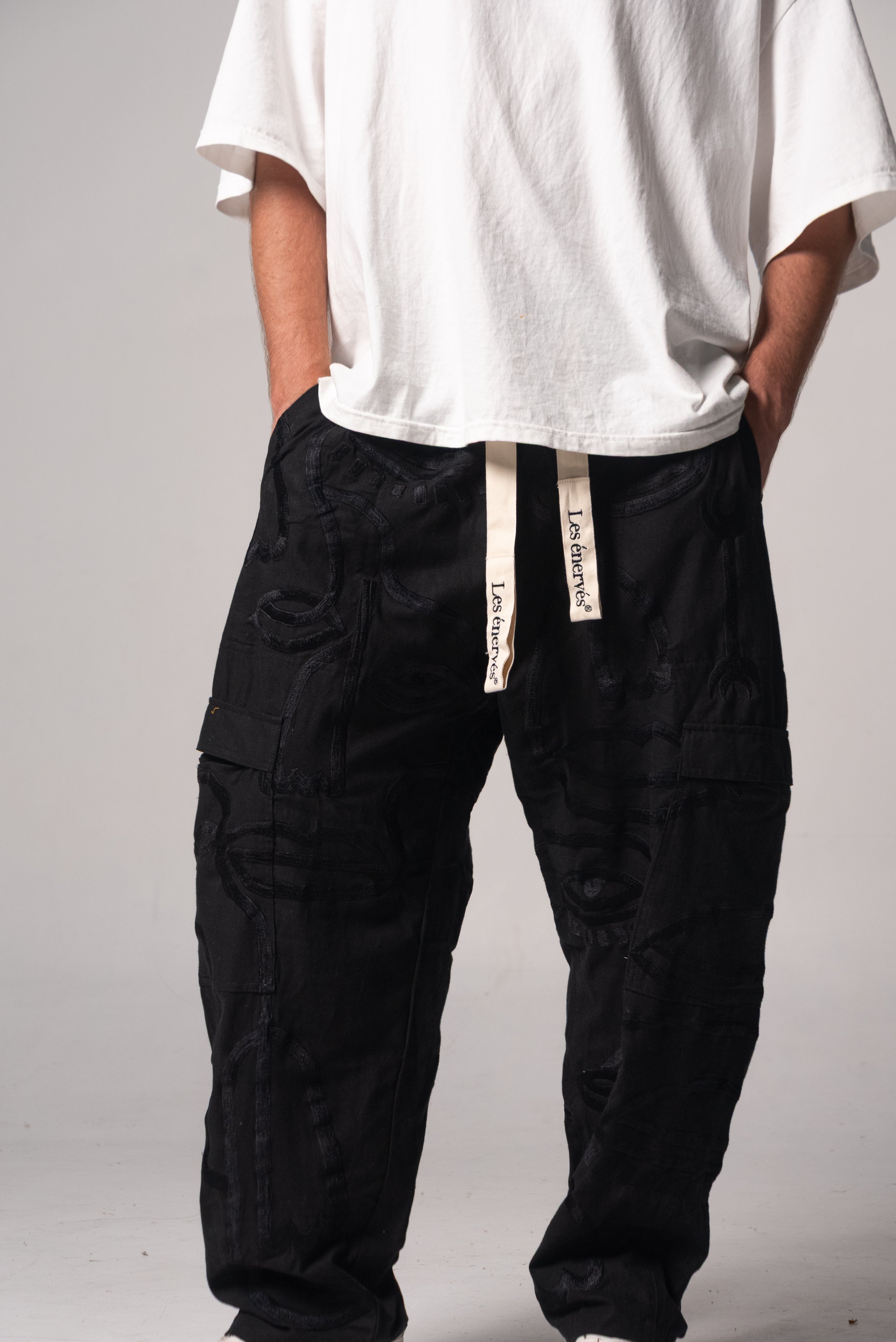 Siam Very Baggy Pants Unisex - Black - .MAISON LES ÉNERVÉS | Prêt - à - porter | Official online store