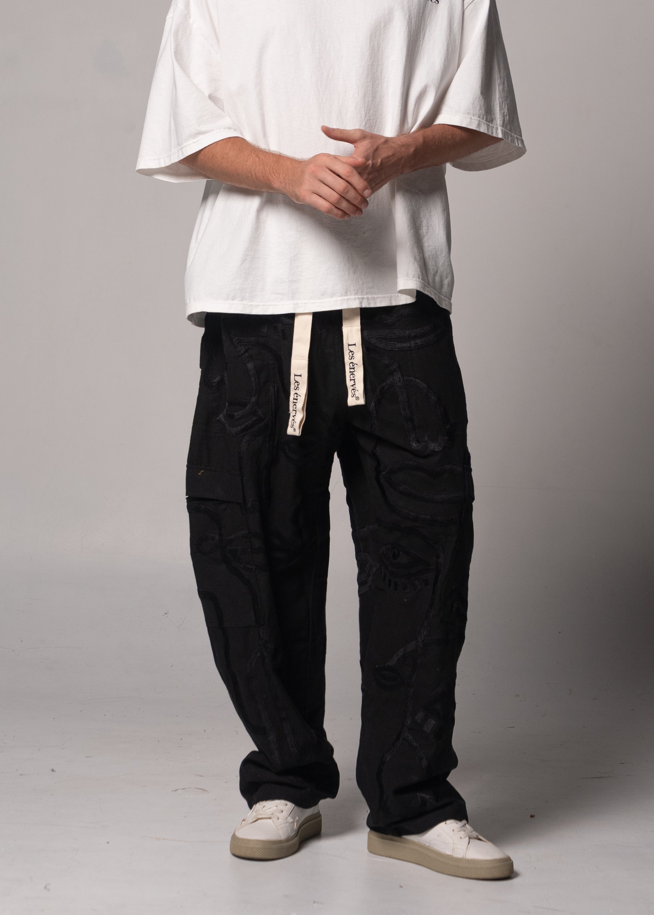 Siam Very Baggy Pants Unisex - Black - .MAISON LES ÉNERVÉS | Prêt - à - porter | Official online store
