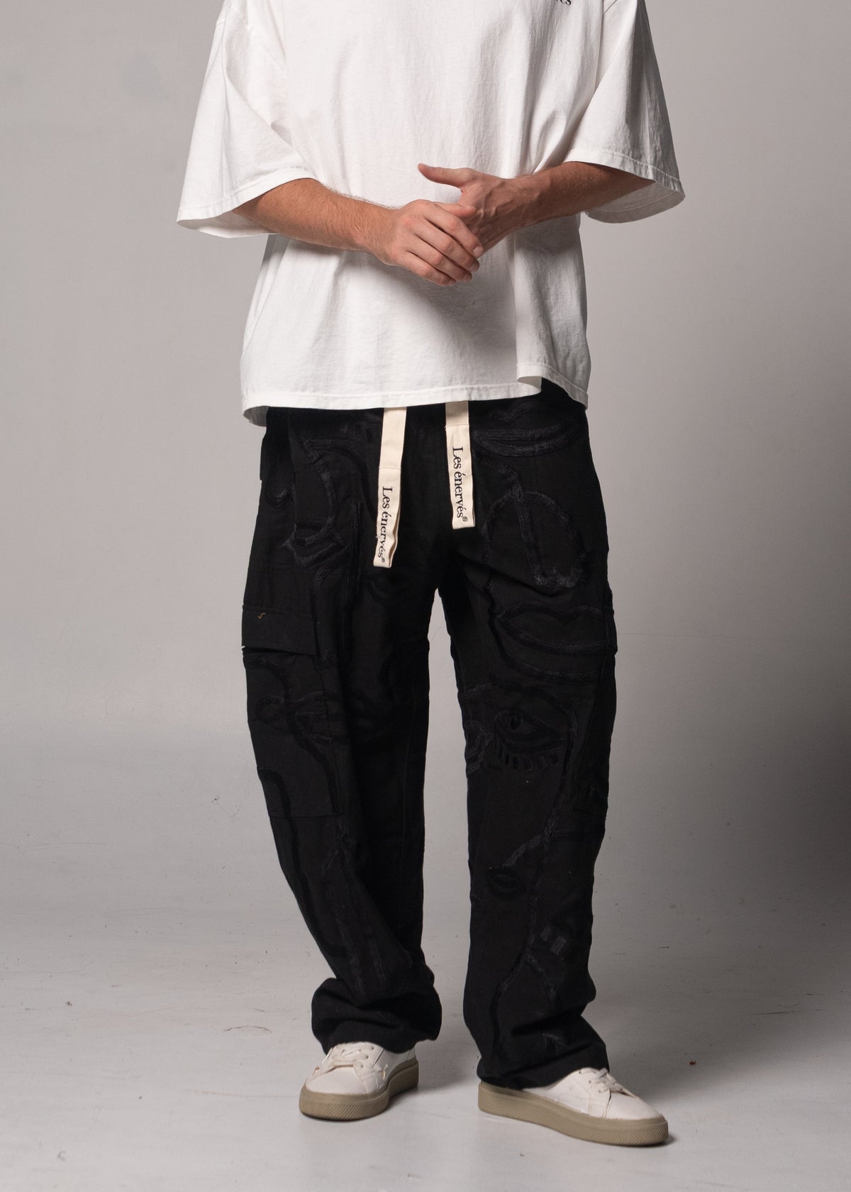 Siam Very Baggy Pants Unisex - Black - .MAISON LES ÉNERVÉS | Prêt - à - porter | Official online store