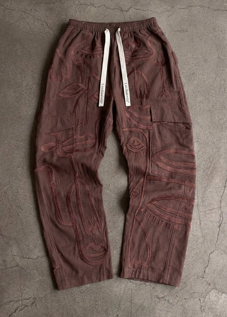 Siam Very Baggy Pants Unisex - Brown - .MAISON LES ÉNERVÉS | Prêt - à - porter | Official online store