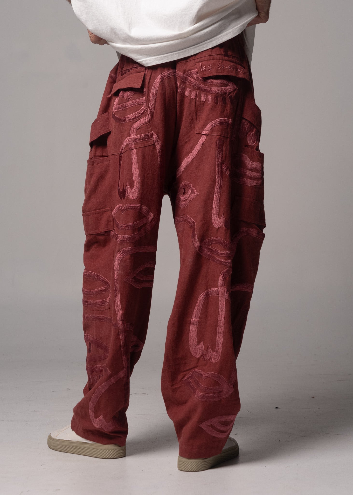 Siam Very Baggy Pants Unisex - Burgundy - .MAISON LES ÉNERVÉS | Prêt - à - porter | Official online store