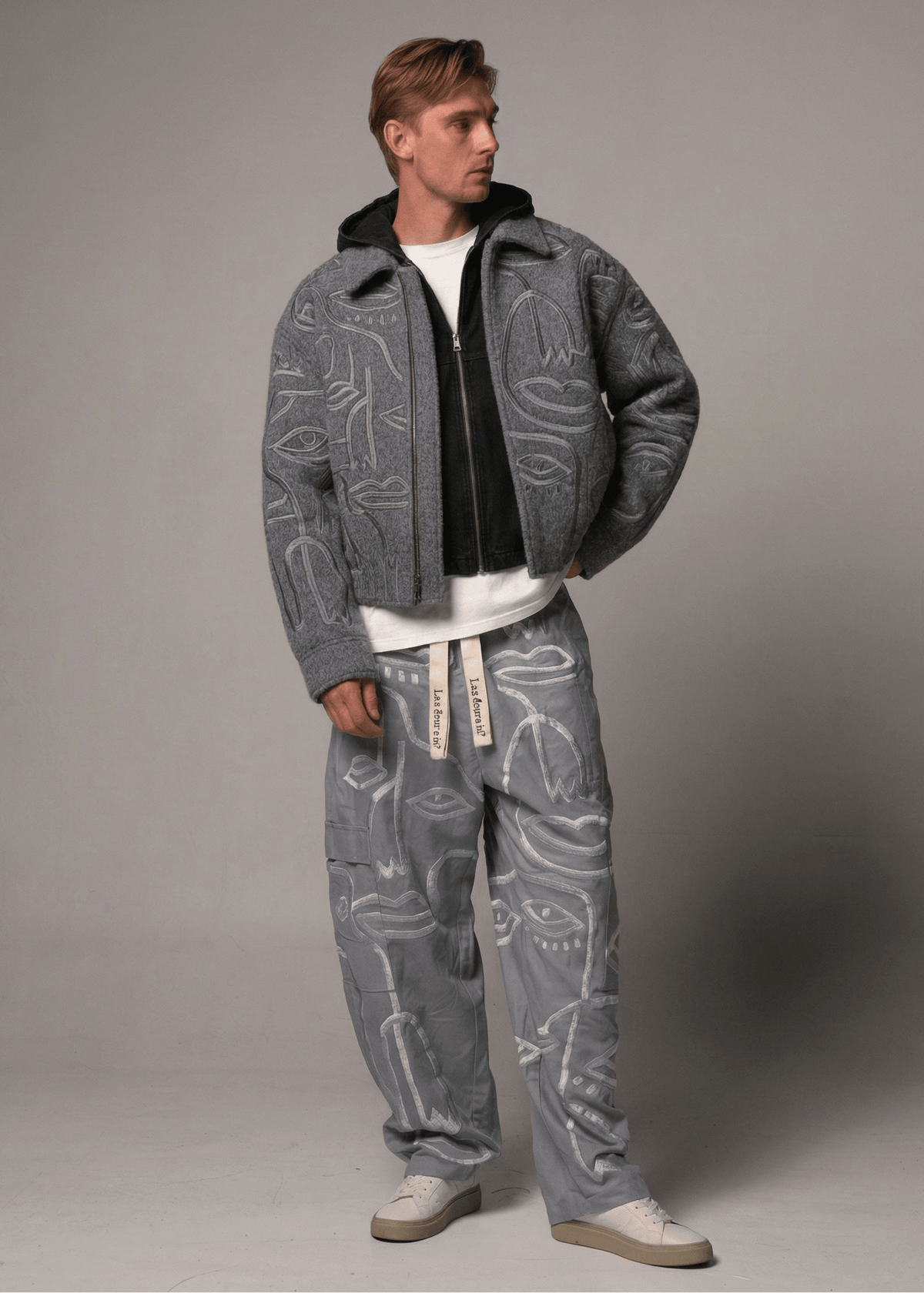 Siam Very Baggy Pants Unisex - Grey - .MAISON LES ÉNERVÉS | Prêt - à - porter | Official online store