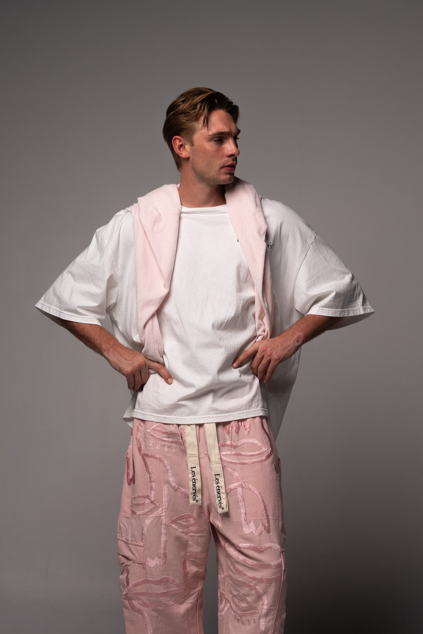 Siam Very Baggy Pants Unisex - Rose - .MAISON LES ÉNERVÉS | Prêt - à - porter | Official online store