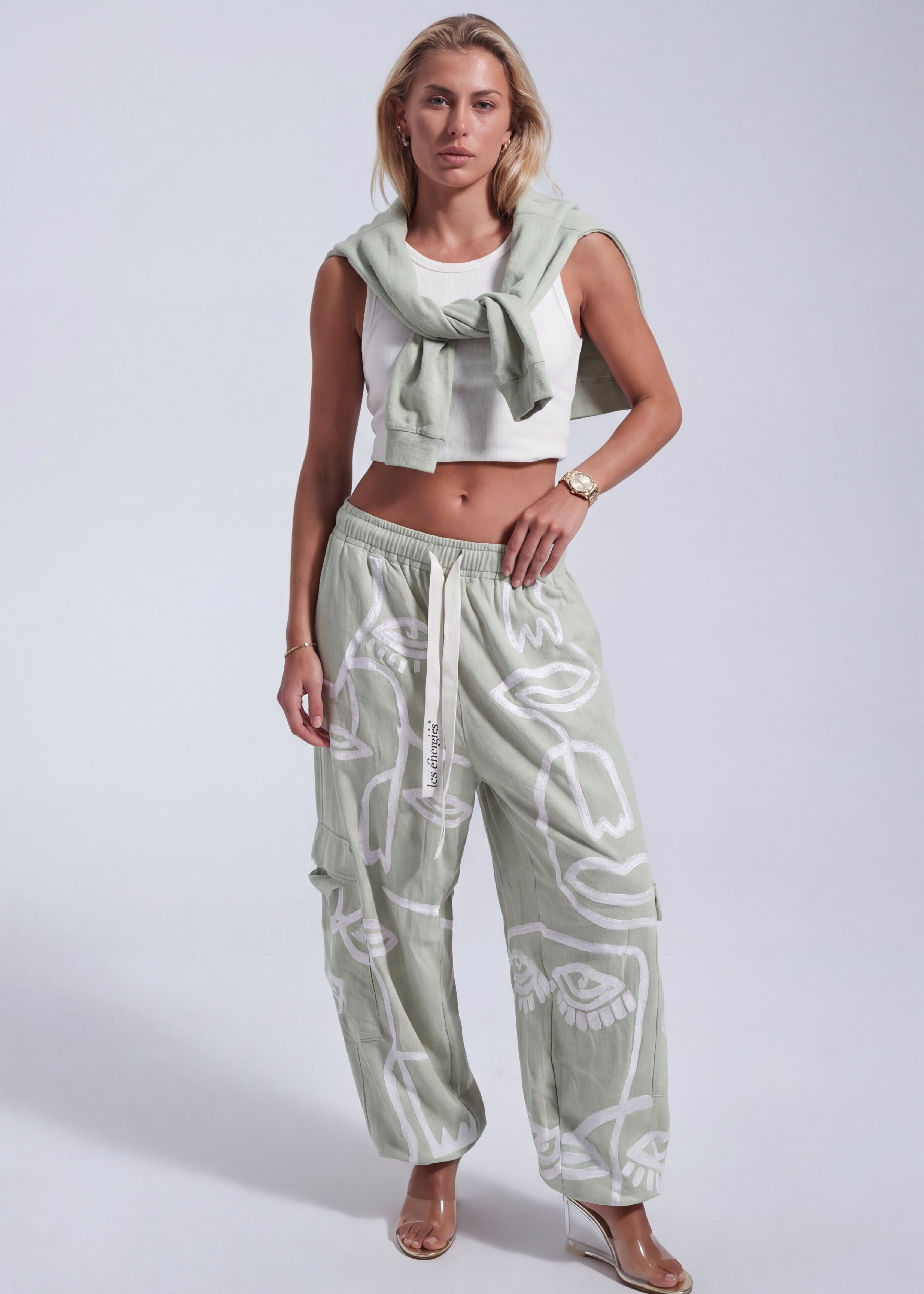 Siam Very Baggy Pants Women - Mint - .MAISON LES ÉNERVÉS | Prêt - à - porter | Official online store