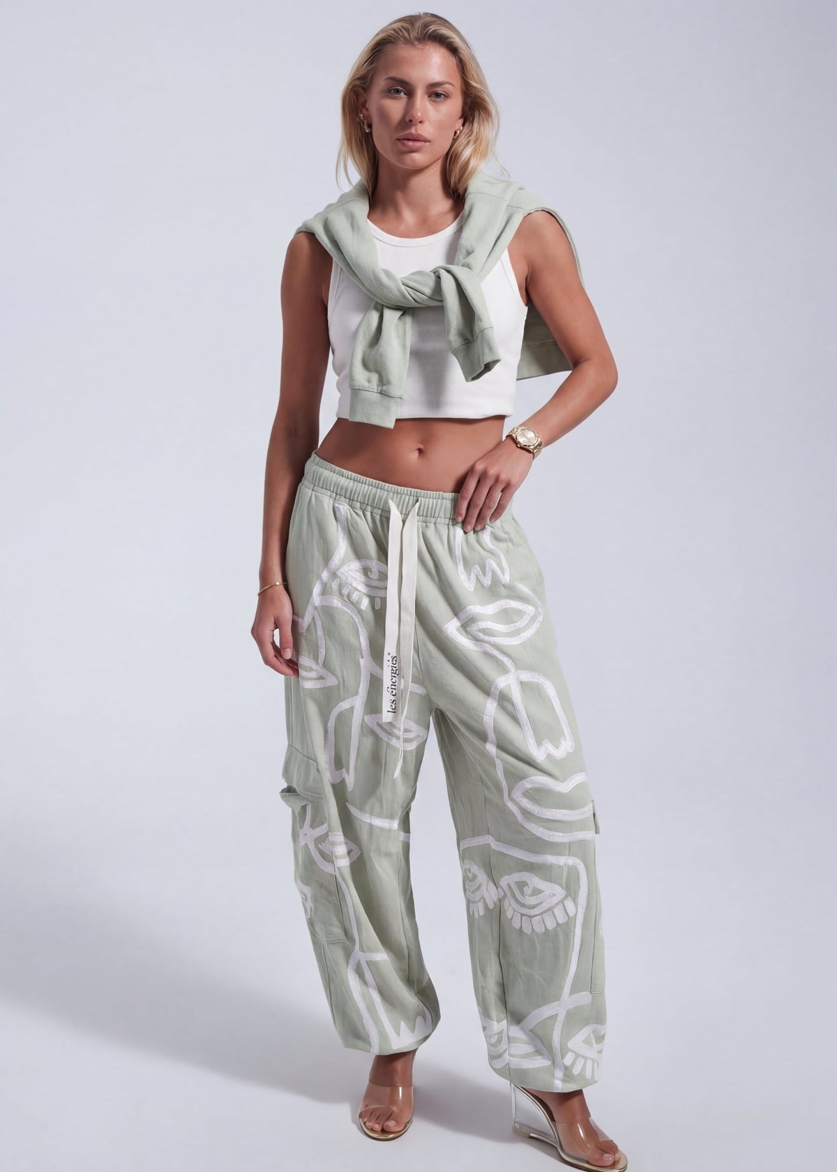 Siam Very Baggy Pants Women - Mint - .MAISON LES ÉNERVÉS | Prêt - à - porter | Official online store