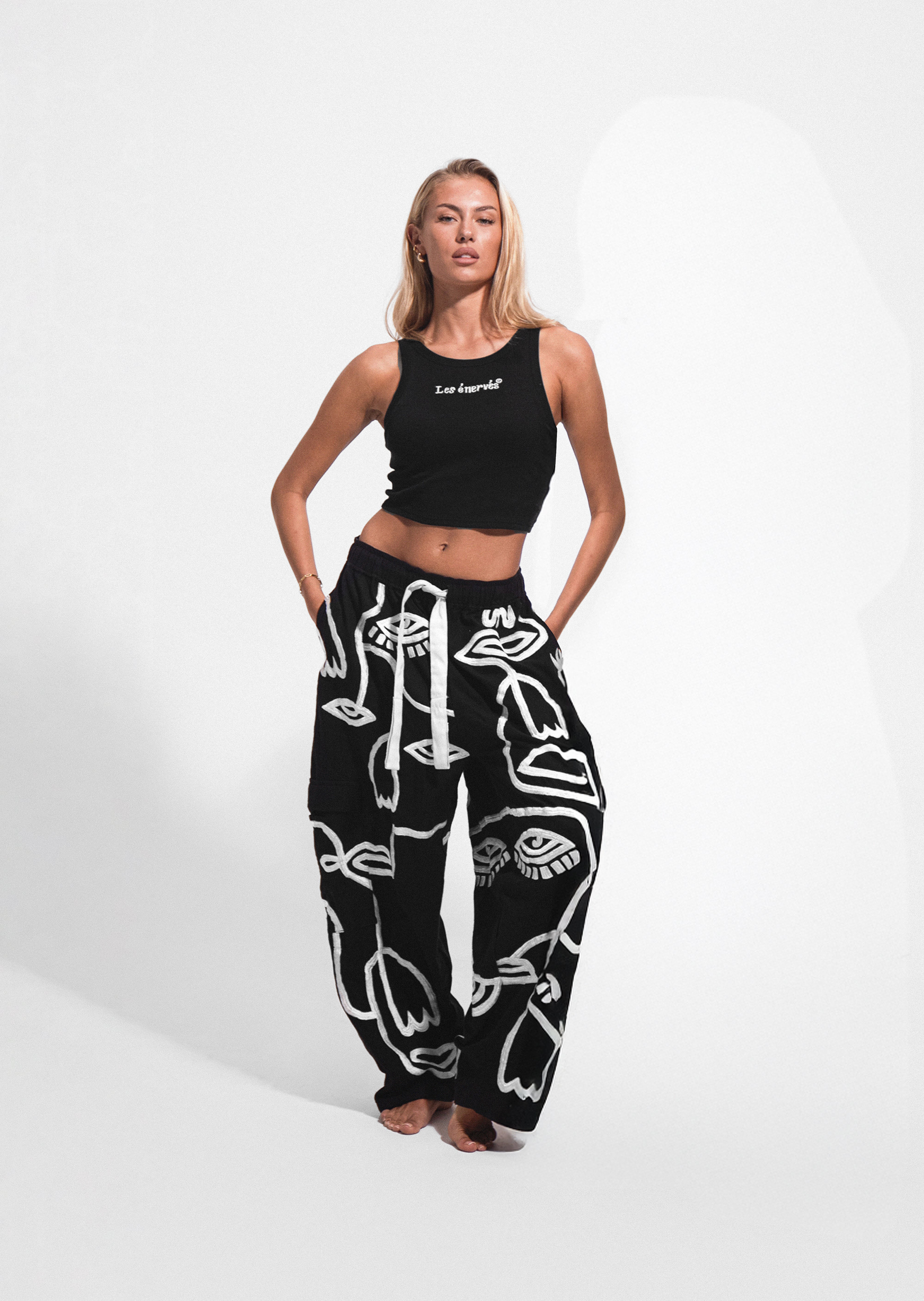 Siam Very Baggy Pants Women - Noir - .MAISON LES ÉNERVÉS | Prêt - à - porter | Official online store