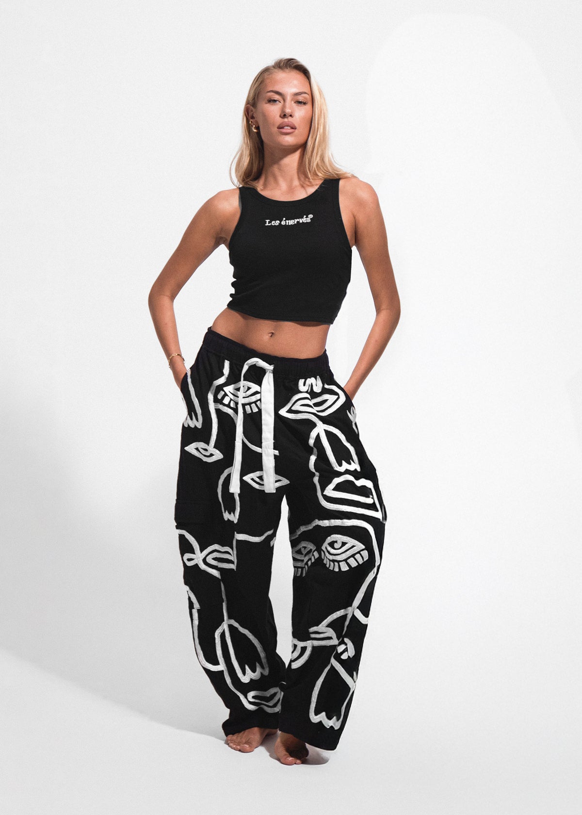Siam Very Baggy Pants Women - Noir - .MAISON LES ÉNERVÉS | Prêt - à - porter | Official online store