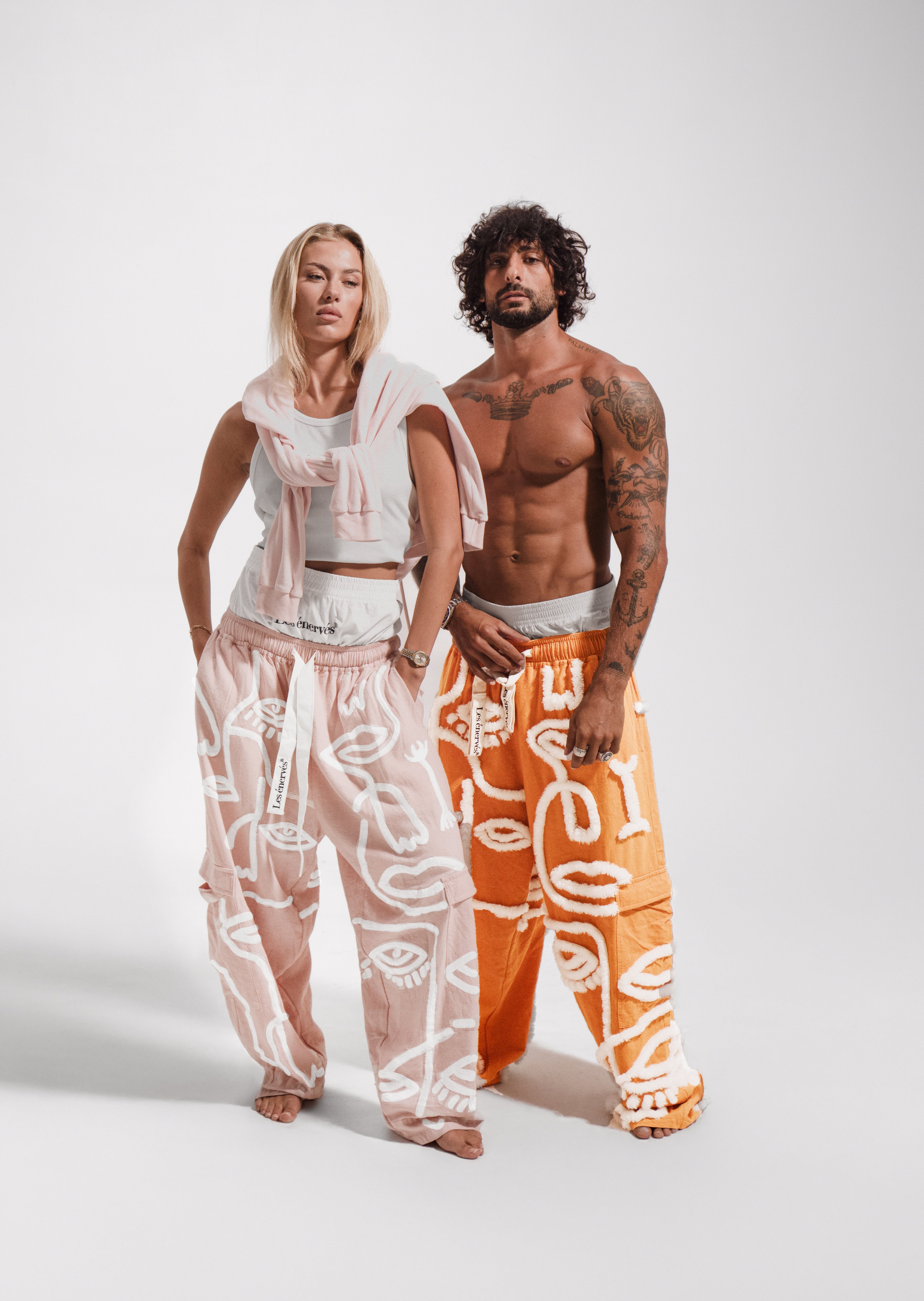 Siam Very Baggy Pants Women - Rose - .MAISON LES ÉNERVÉS | Prêt - à - porter | Official online store