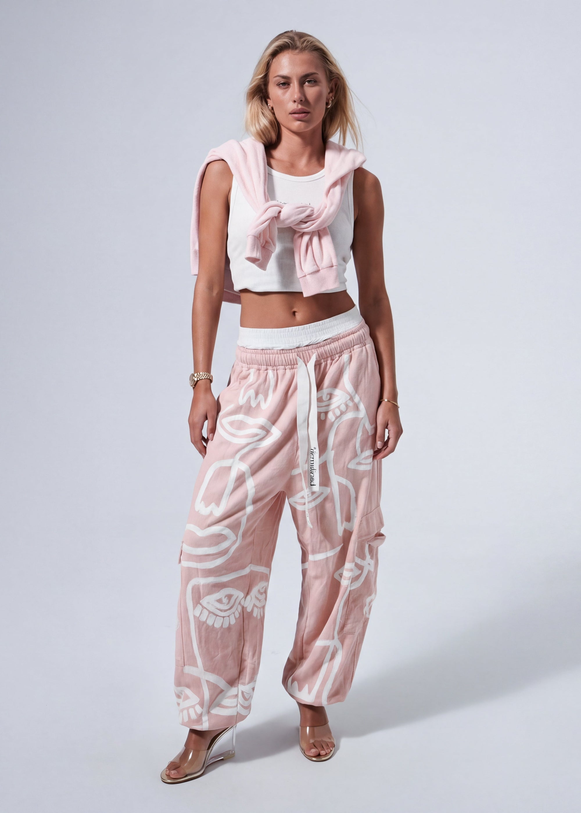 Siam Very Baggy Pants Women - Rose - .MAISON LES ÉNERVÉS | Prêt - à - porter | Official online store