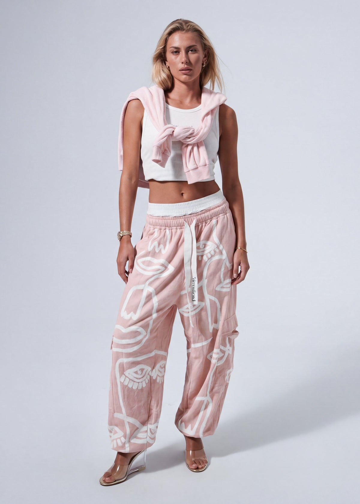 Siam Very Baggy Pants Women - Rose - .MAISON LES ÉNERVÉS | Prêt - à - porter | Official online store