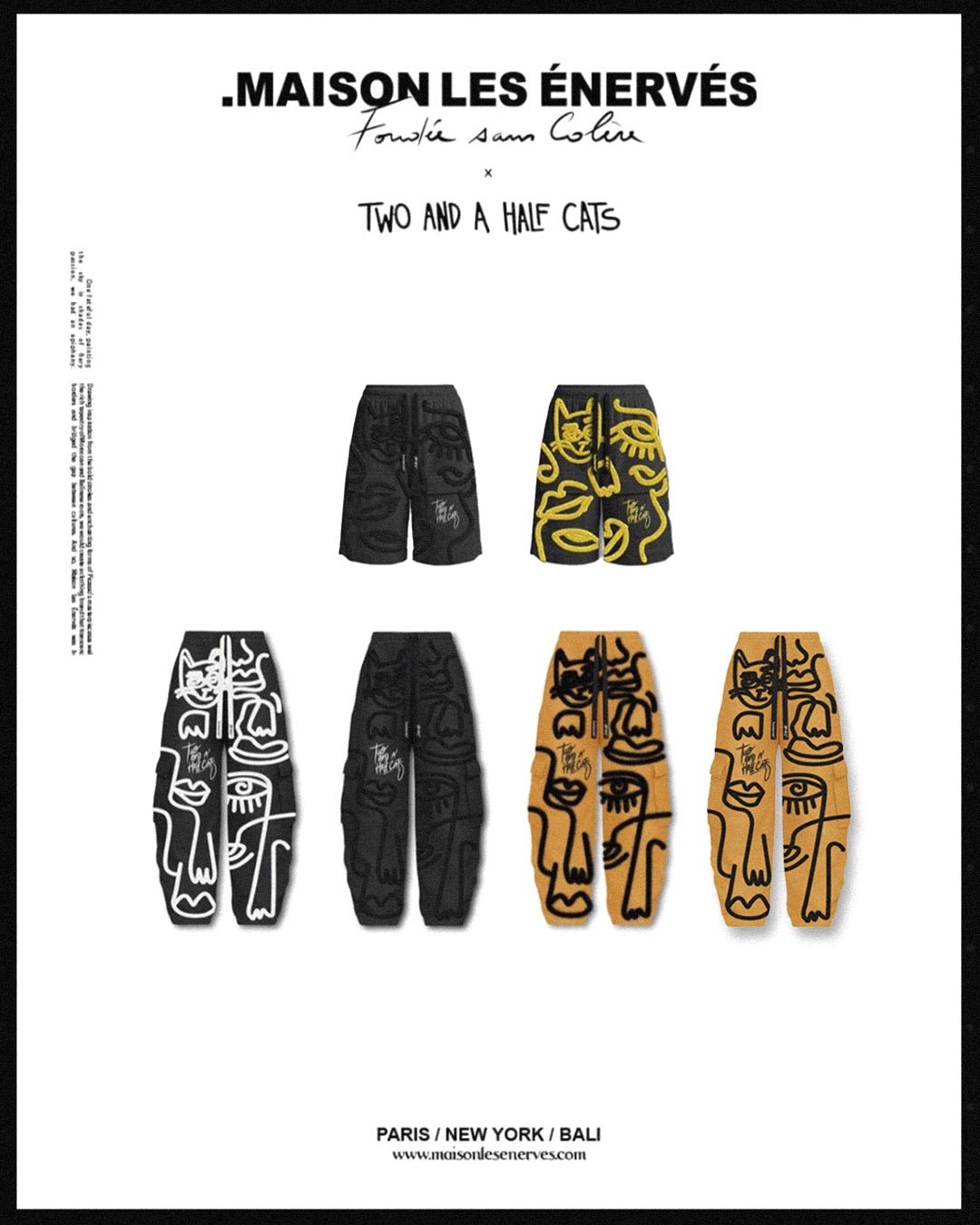 Siam Very Baggy x Two and a Half Cats Collab - .MAISON LES ÉNERVÉS | Prêt - à - porter | Official online store