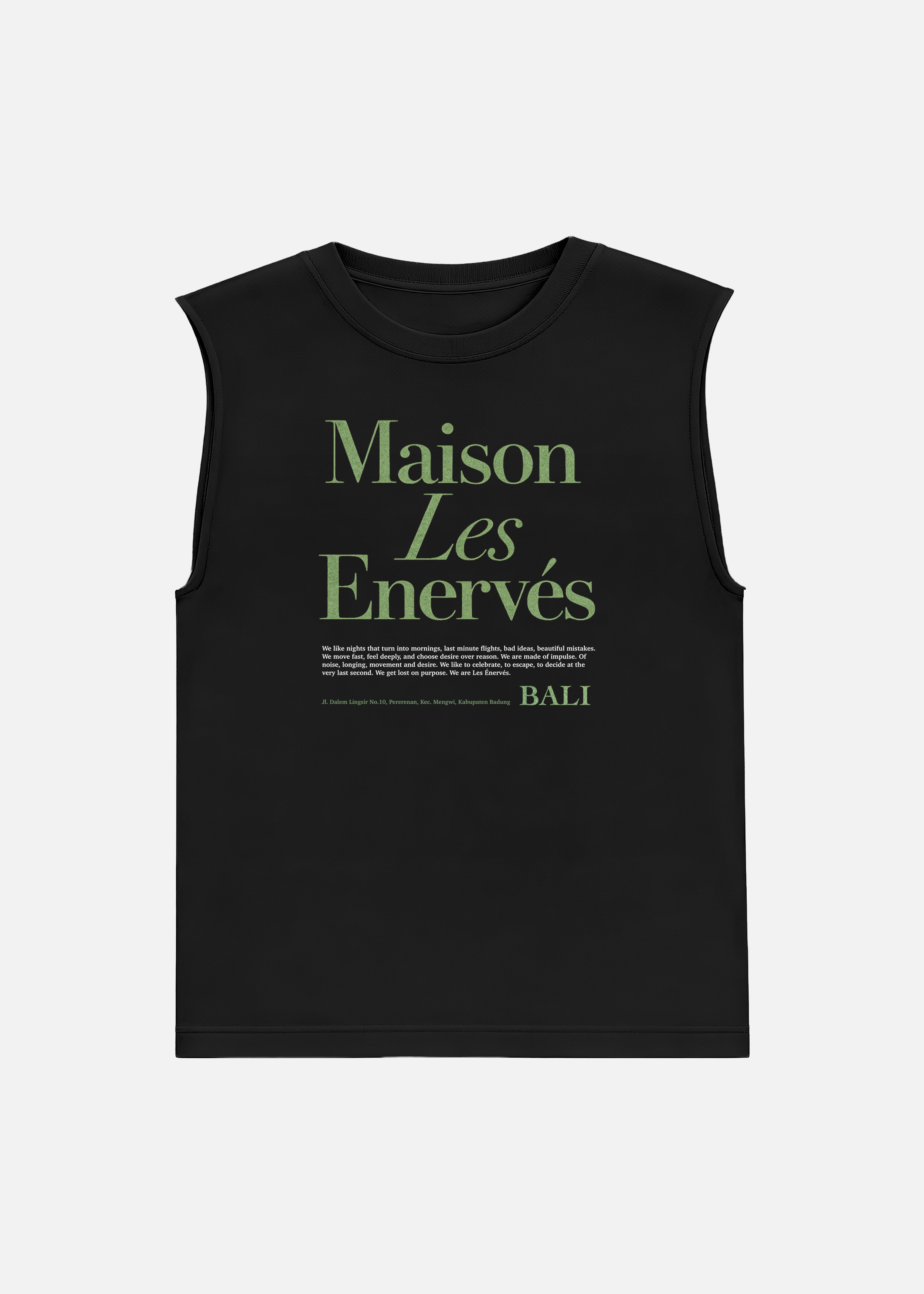 Sleeveless Tee - .MAISON LES ÉNERVÉS | Prêt - à - porter | Official online store