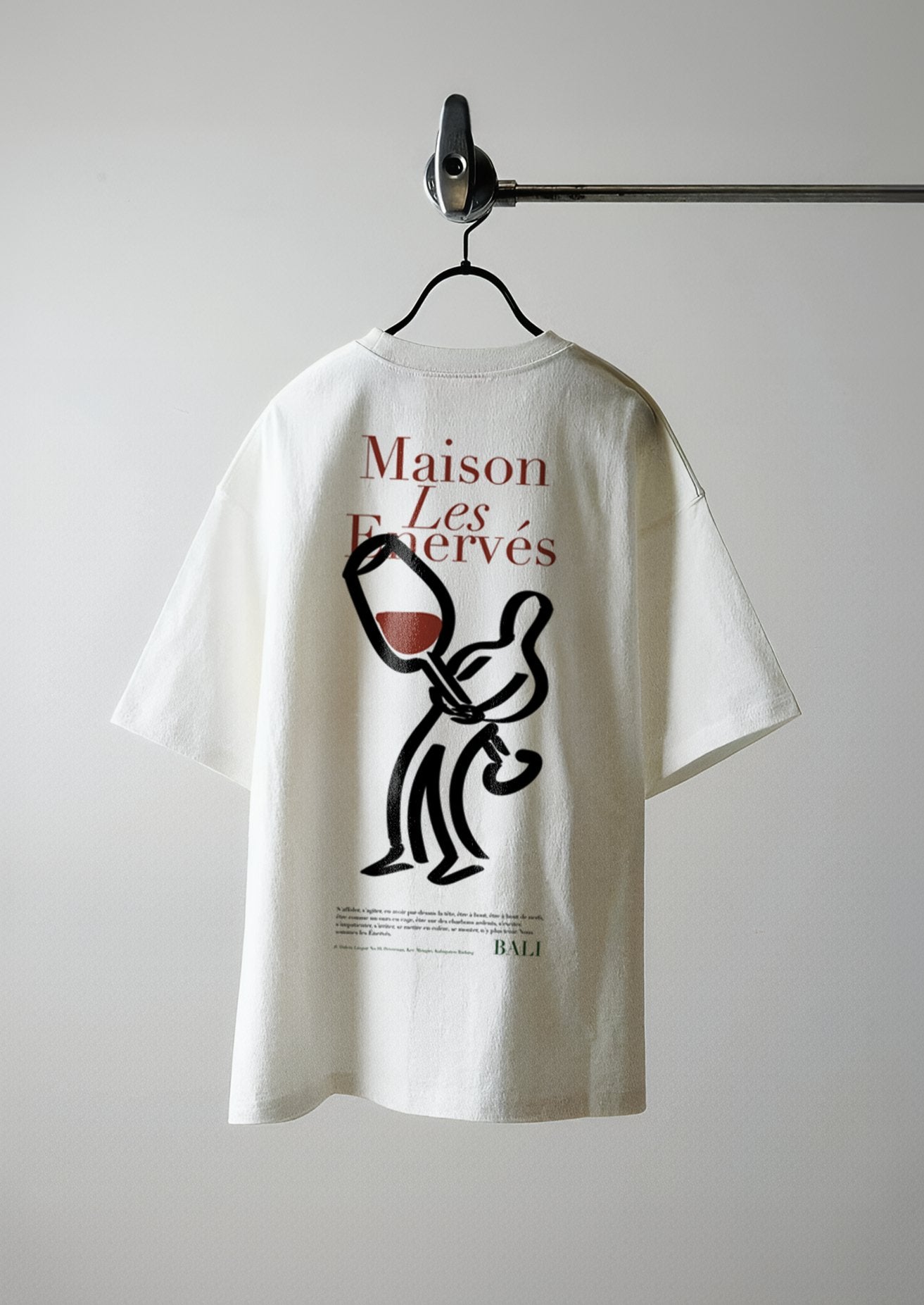 T - shirt Wine - .MAISON LES ÉNERVÉS | Prêt - à - porter | Official online store