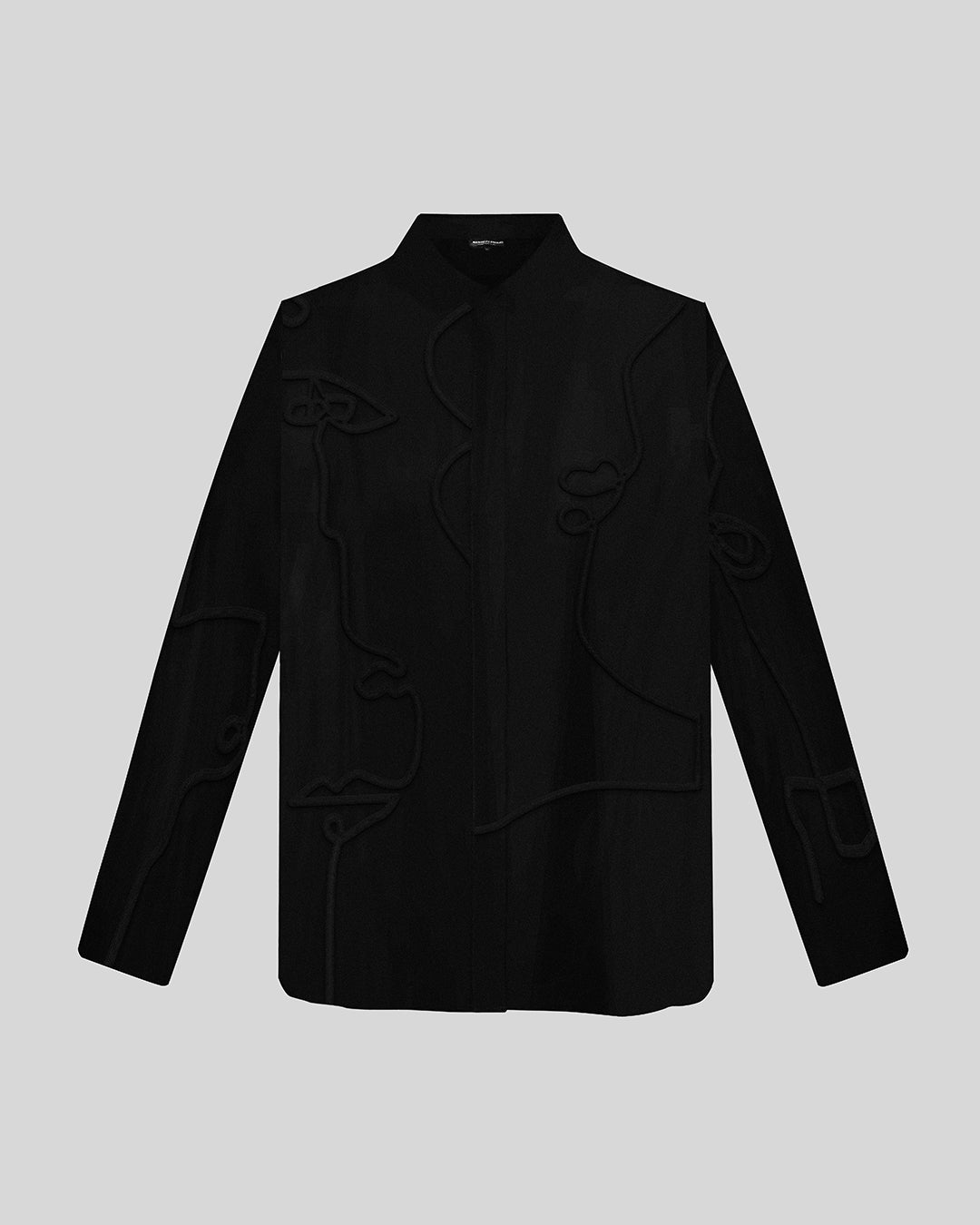 Richard Embroidered Silk Shirt - Black - .MAISON LES ÉNERVÉS | Prêt-à-porter | Official online store