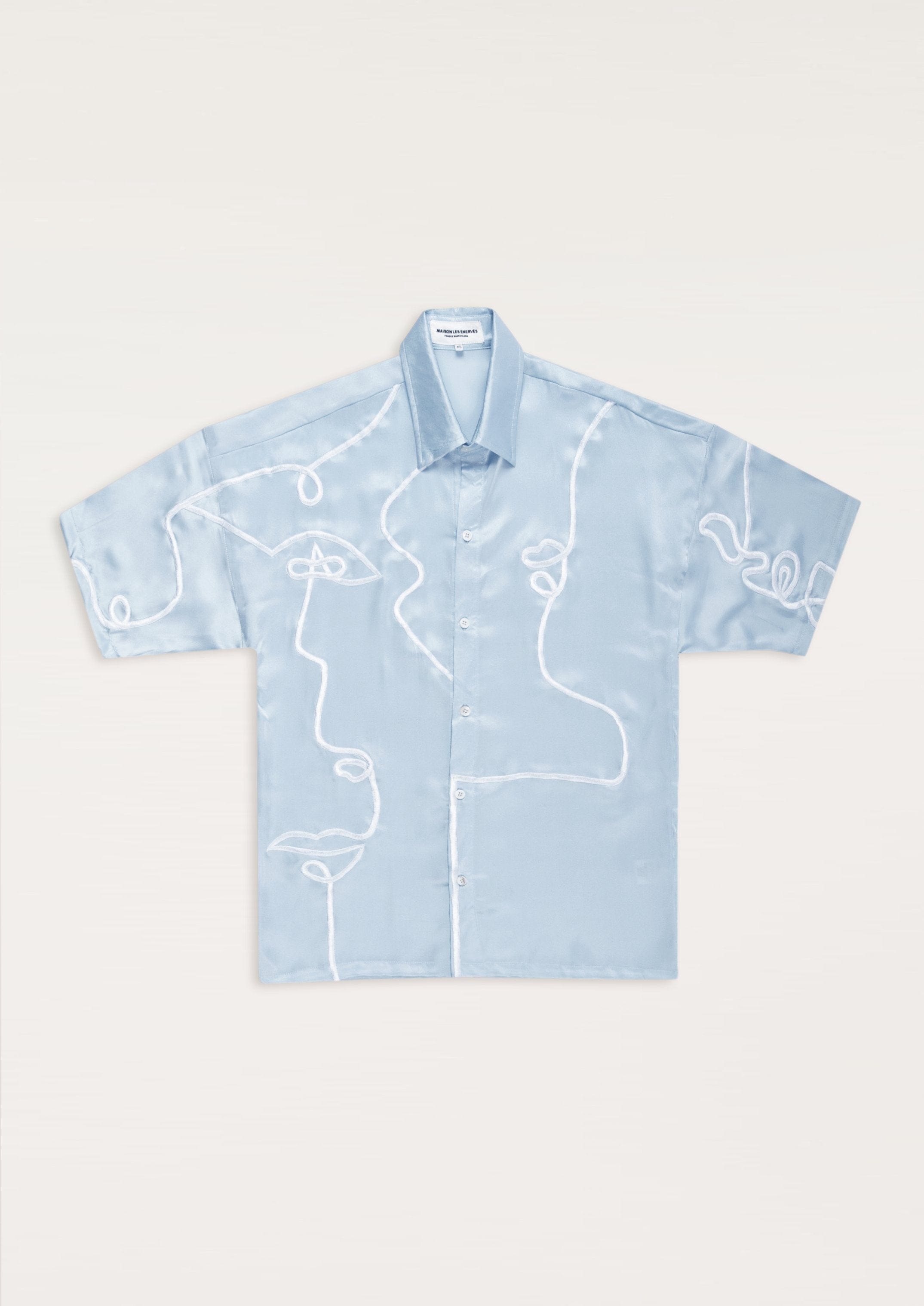 Richie Silk Shirt - Blue - .MAISON LES ÉNERVÉS | Prêt-à-porter | Official online store