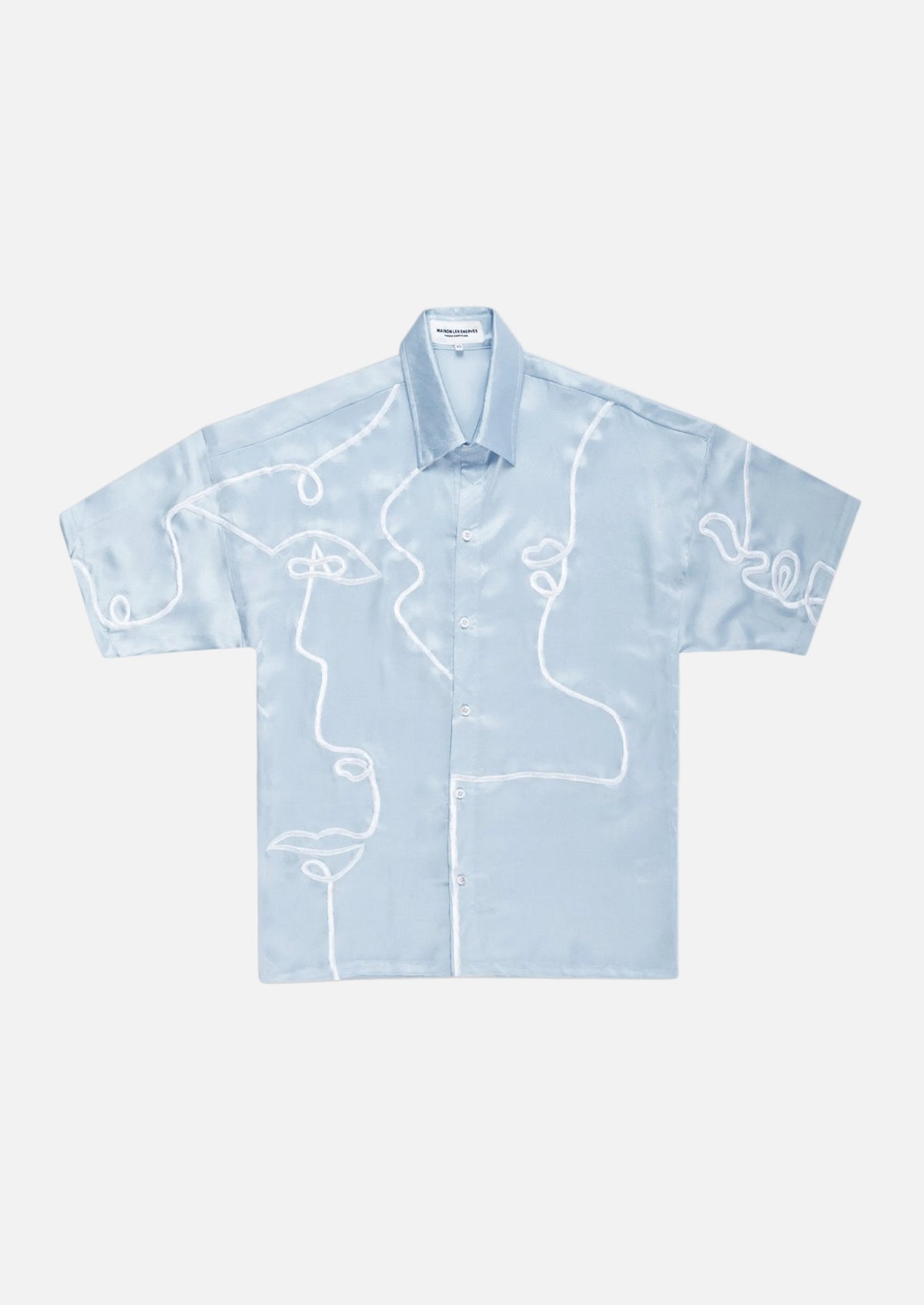 Richie Silk Shirt - Blue - .MAISON LES ÉNERVÉS | Prêt-à-porter | Official online store