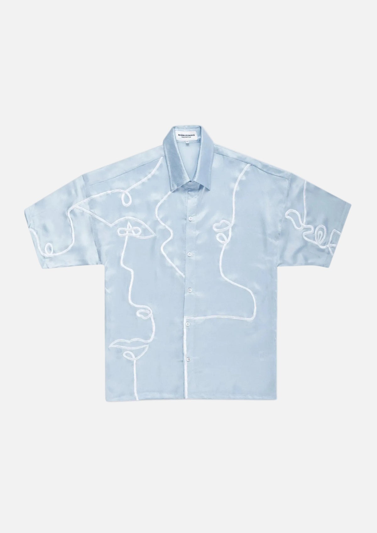 Richie Silk Shirt - Blue - .MAISON LES ÉNERVÉS | Prêt-à-porter | Official online store