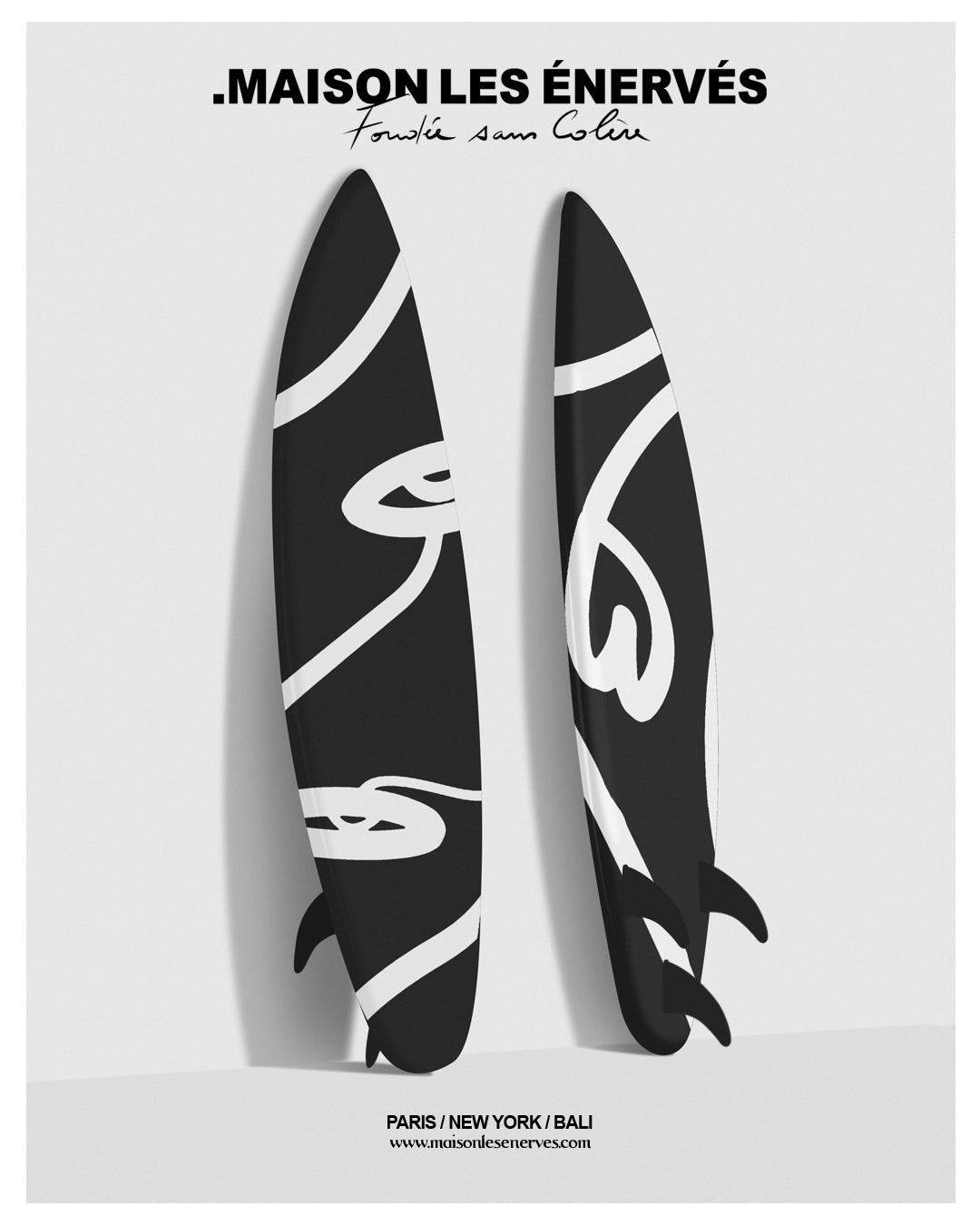 Surf Board Énervés - Ink - .MAISON LES ÉNERVÉS | Prêt-à-porter | Official online store