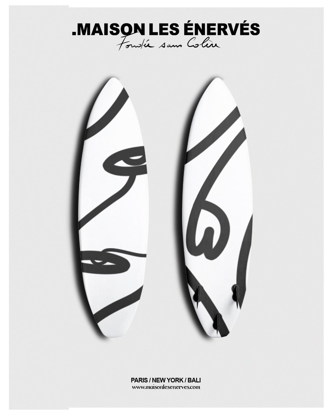 Surf Board Énervés - Ivory - .MAISON LES ÉNERVÉS | Prêt-à-porter | Official online store